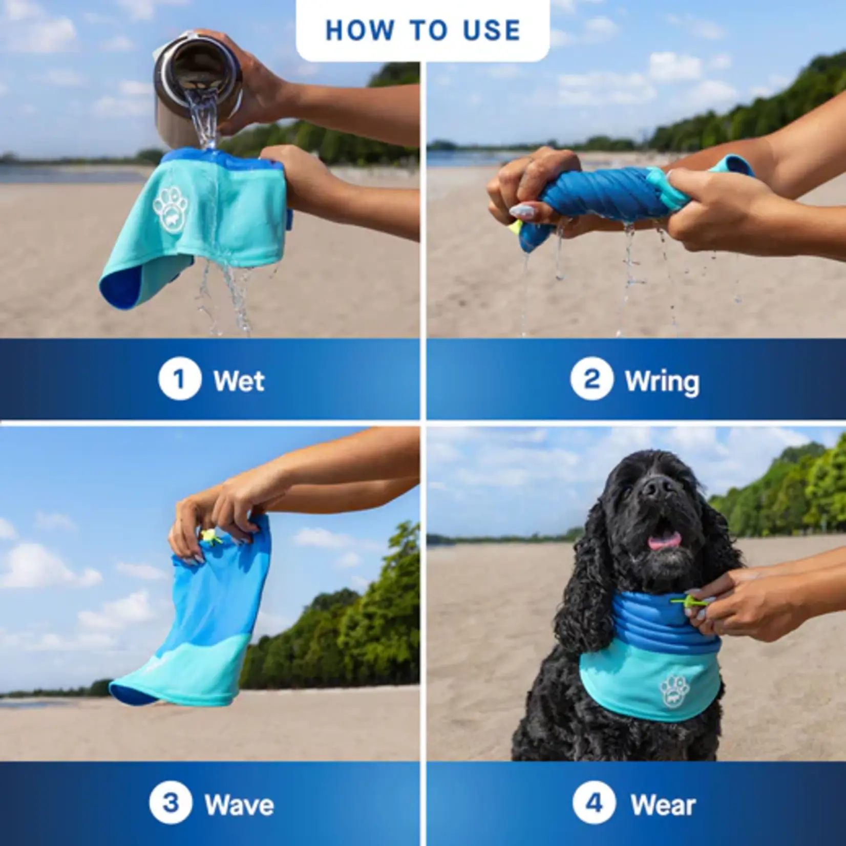 Canada Pooch Canada Pooch Max Chill Cooling Snood Blue
