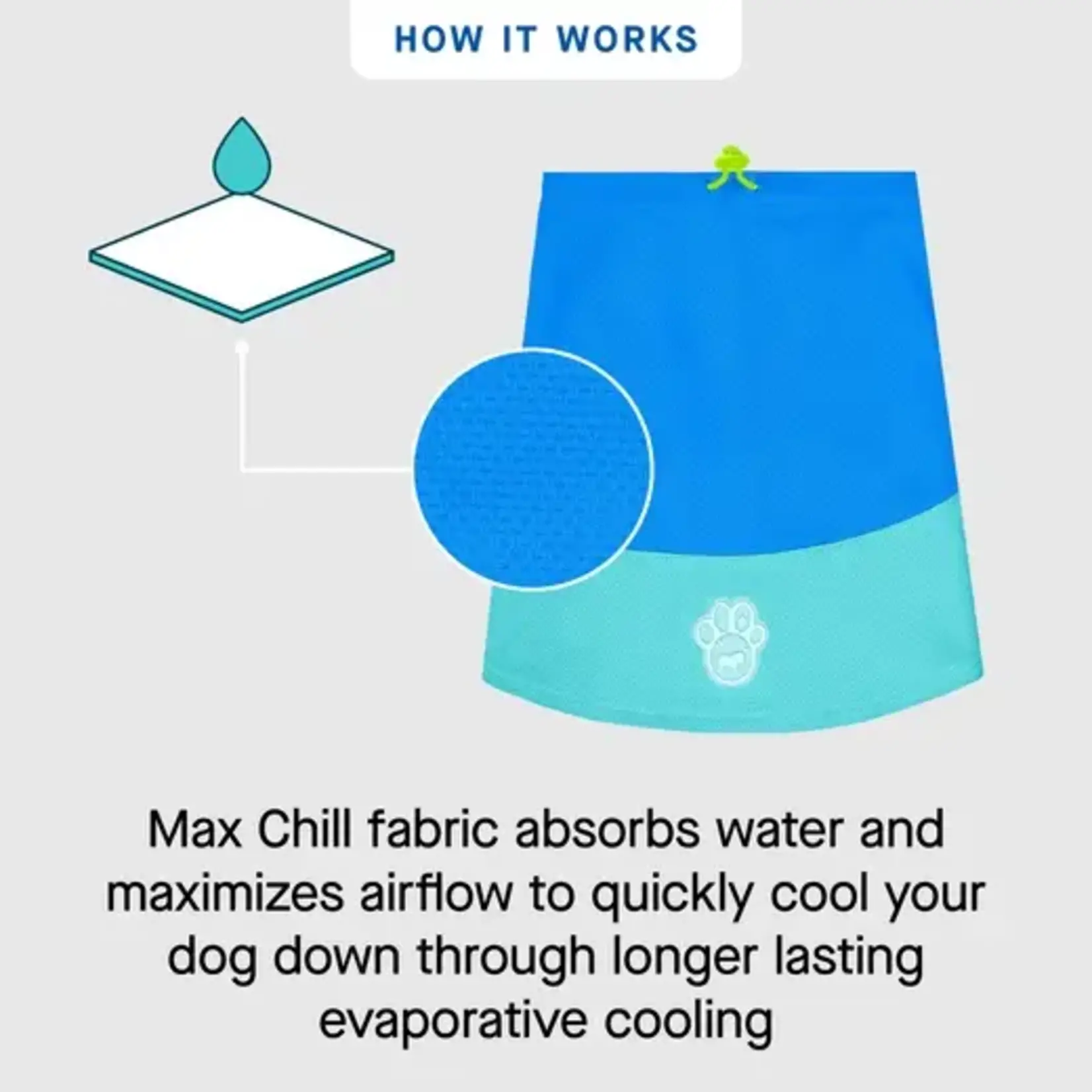 Canada Pooch Canada Pooch Max Chill Cooling Snood Blue