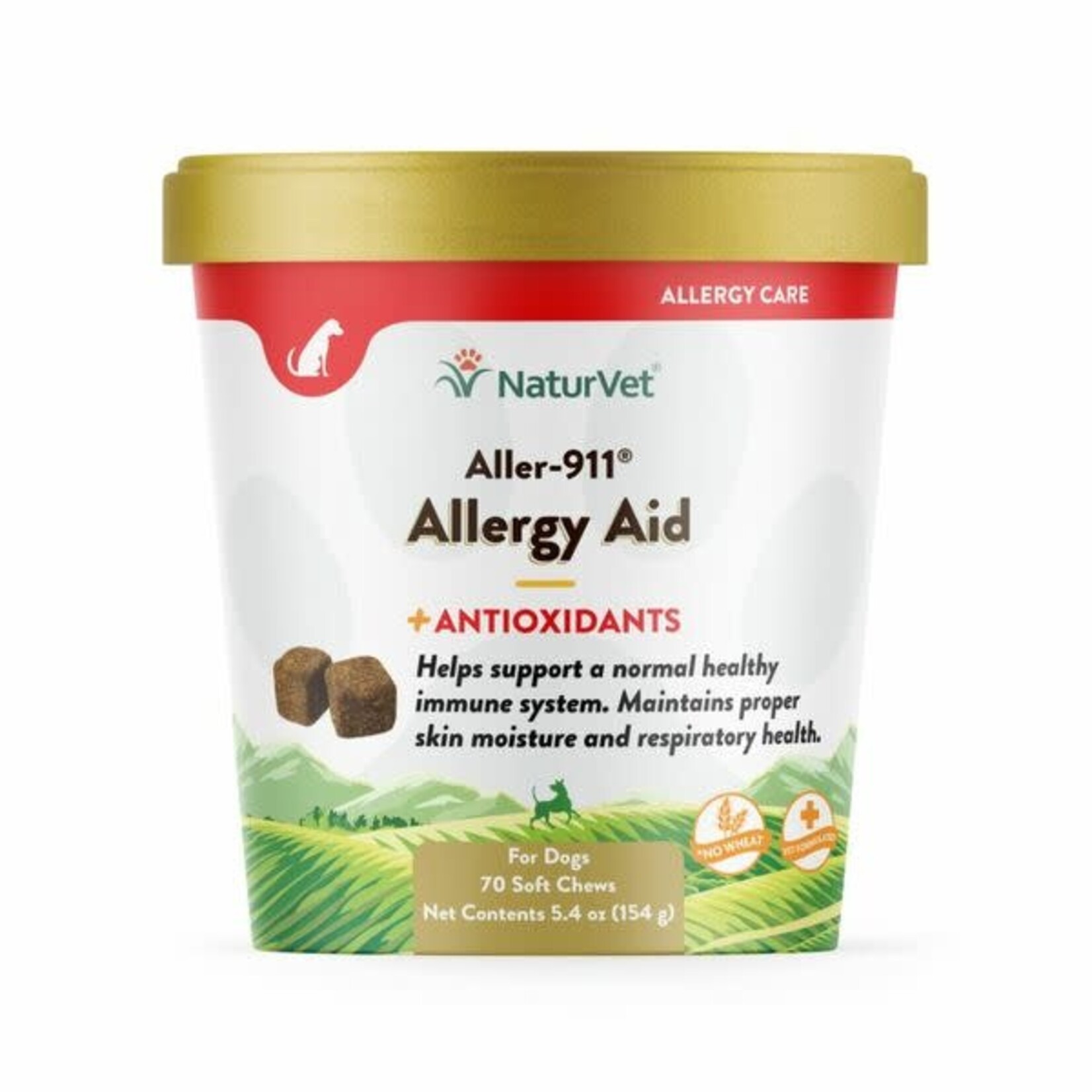 NaturVet 70 Soft Chew Aller911 Allergy Aid + Antioxidants dog