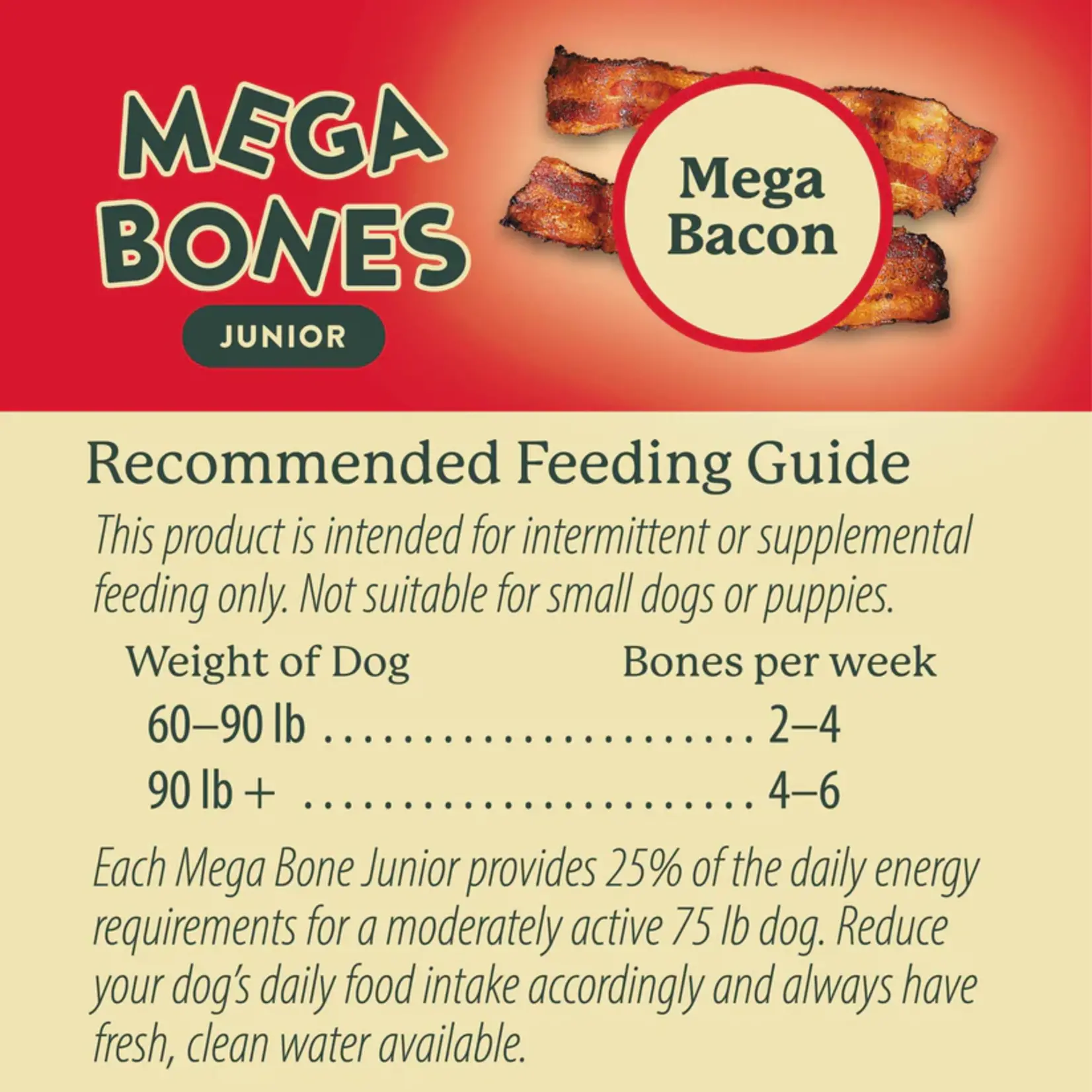 Darford Mega Junior Bacon Biscuit Bones  100g