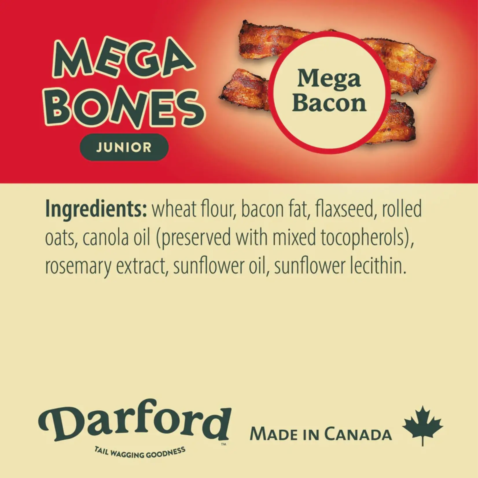 Darford Mega Junior Bacon Biscuit Bones  100g