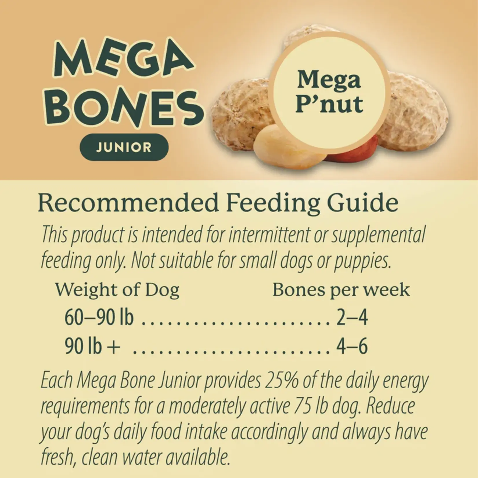 Darford Mega Junior Peanut Butter Biscuit Bones  100g