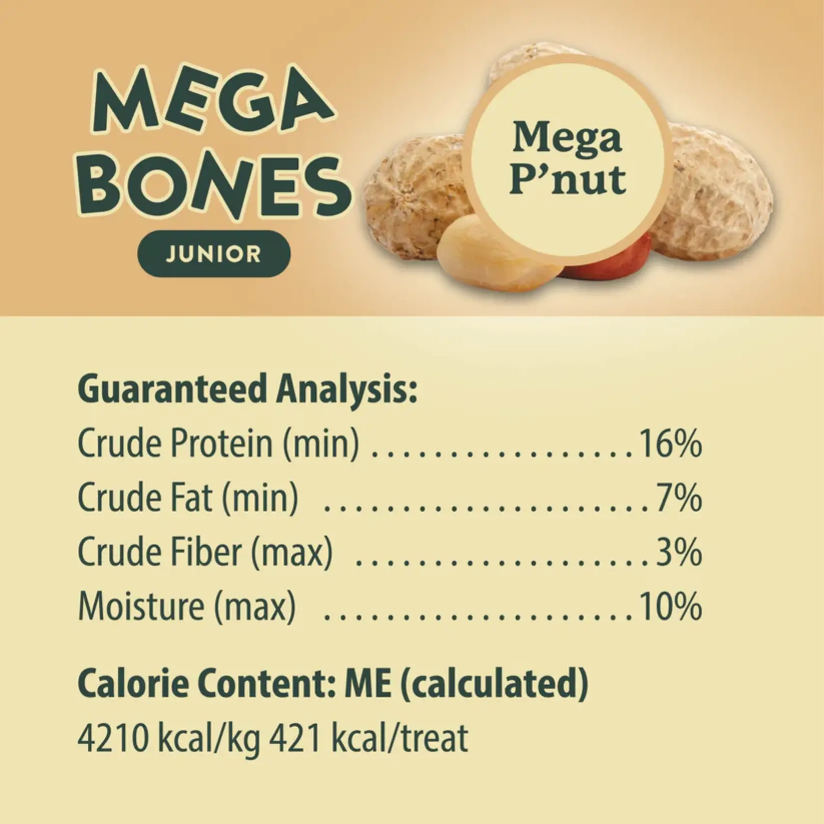 Darford Mega Junior Peanut Butter Biscuit Bones  100g