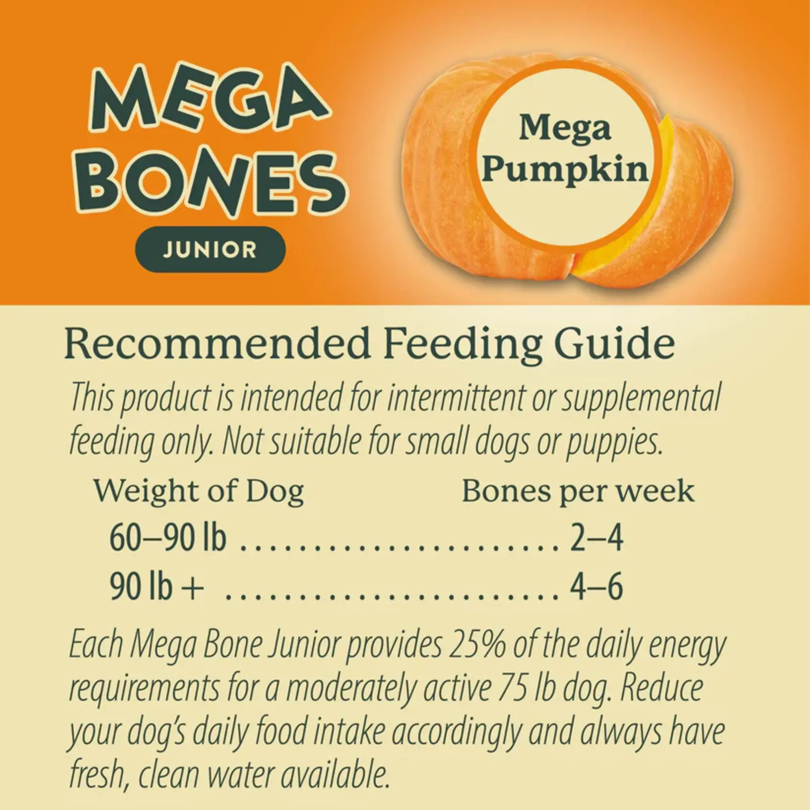 Darford Mega Junior Pumpkin Biscuit Bones  100g