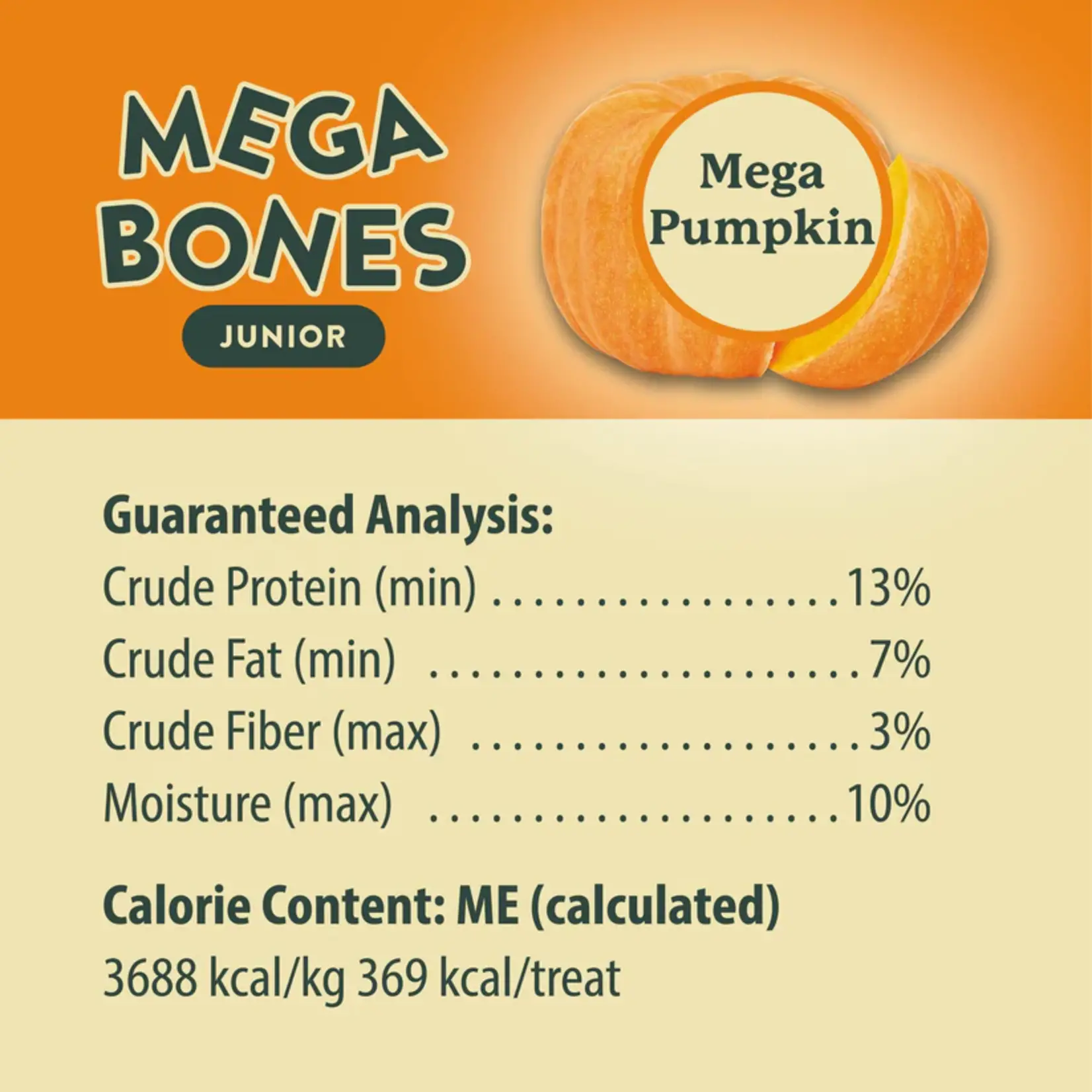 Darford Mega Junior Pumpkin Biscuit Bones  100g