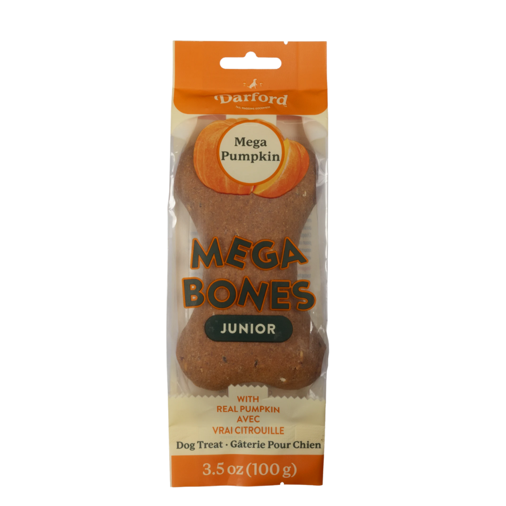 Darford Mega Junior Pumpkin Biscuit Bones  100g