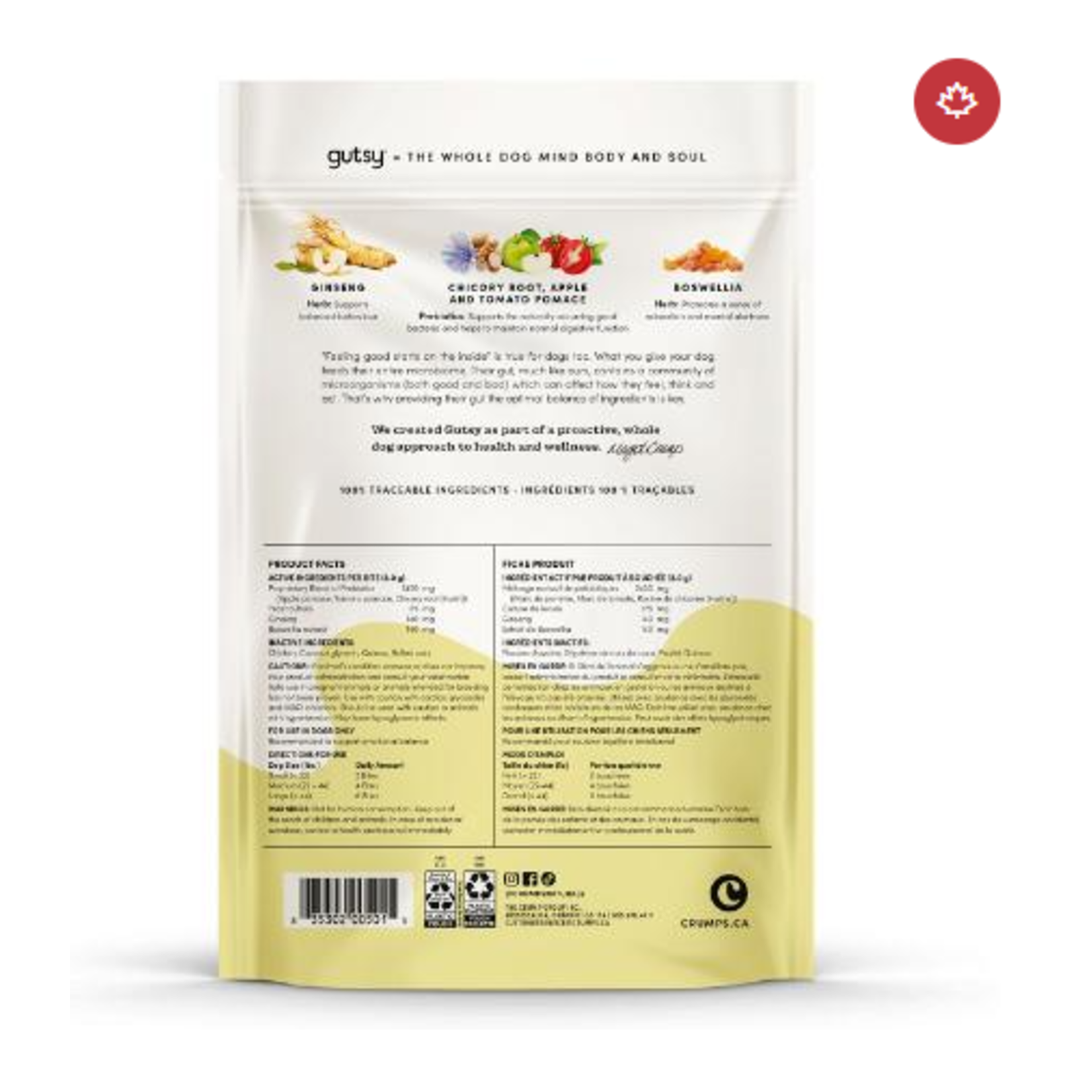Crumps' Naturals Crumps' Naturals Dog Gutsy Immune Bites 130g