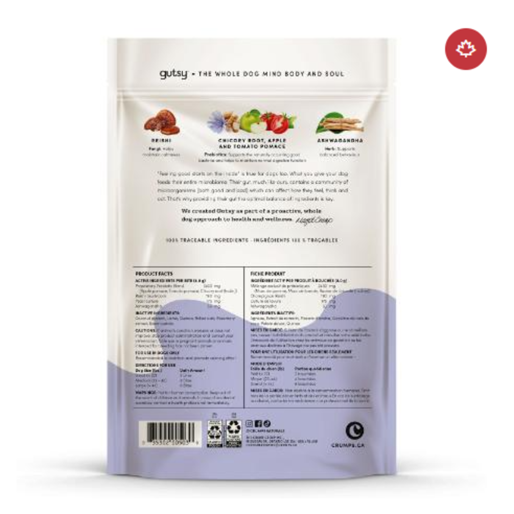 Crumps' Naturals Crumps' Naturals Dog Gutsy Calm Bites 130g