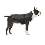 Mock Neck Signature Wrap Dog Jacket Black
