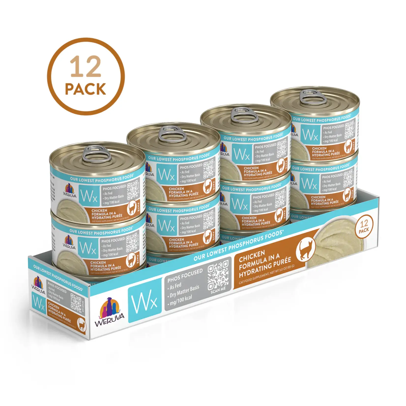 Weruva Weruva Wx Chicken Formula in a Hydrating Pate Cat Wet Food 12x3Oz