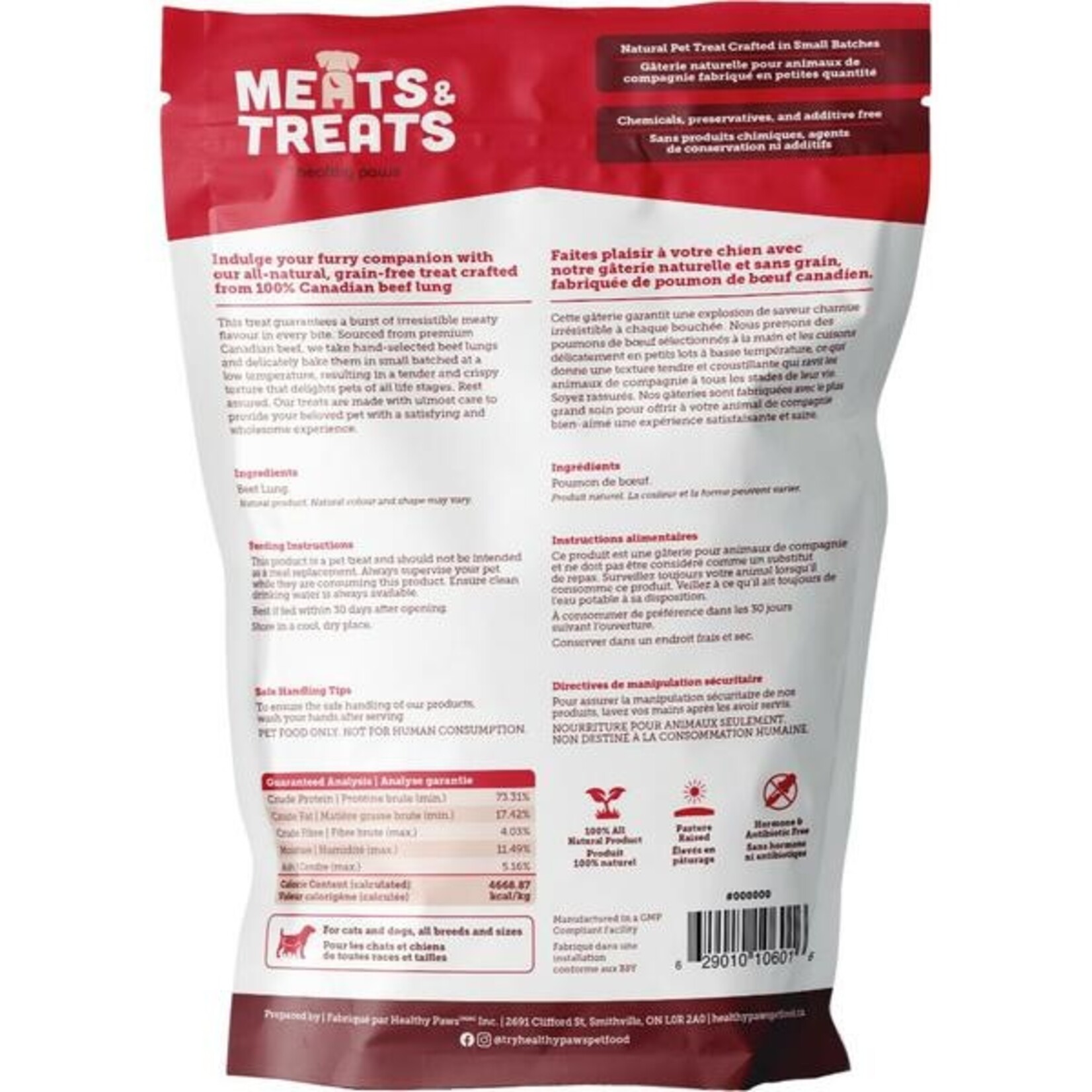Dehydrated Beef lung 75gm