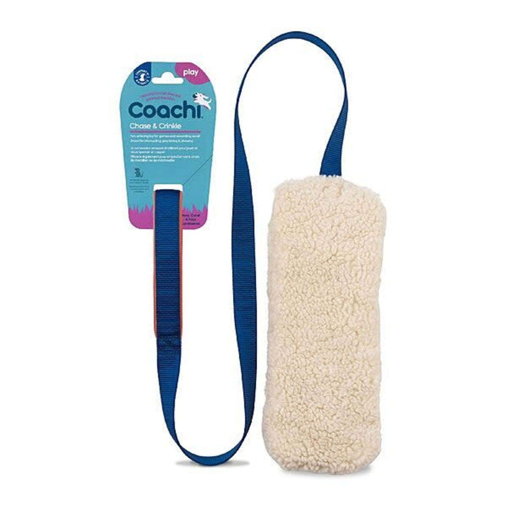 Coachi Play Chase & Crinkle with faux lambswool