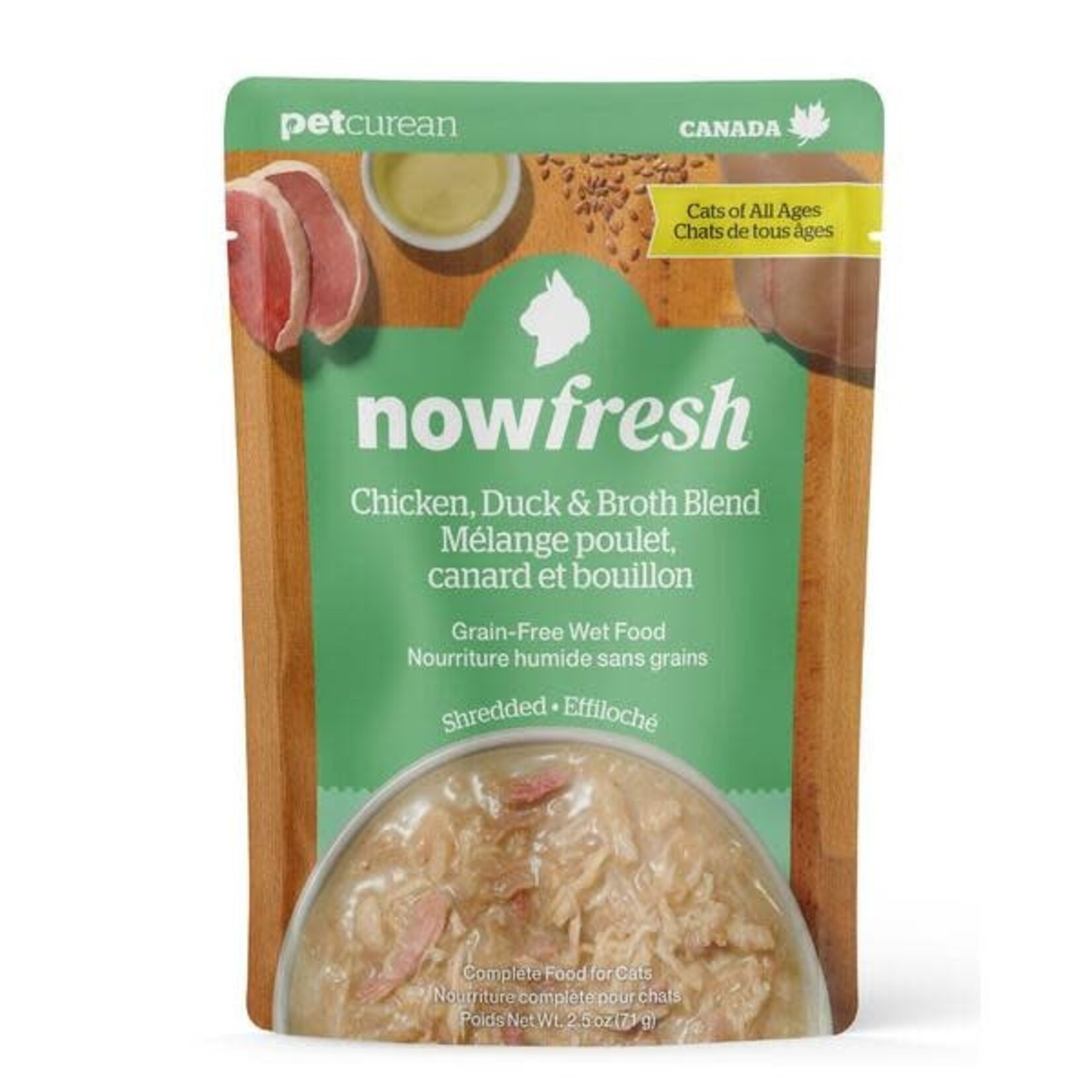 NOW Fresh Now Fresh Cat Wet Food Grain Free Shredded Chicken & Duck & Broth 2.5 OZ
