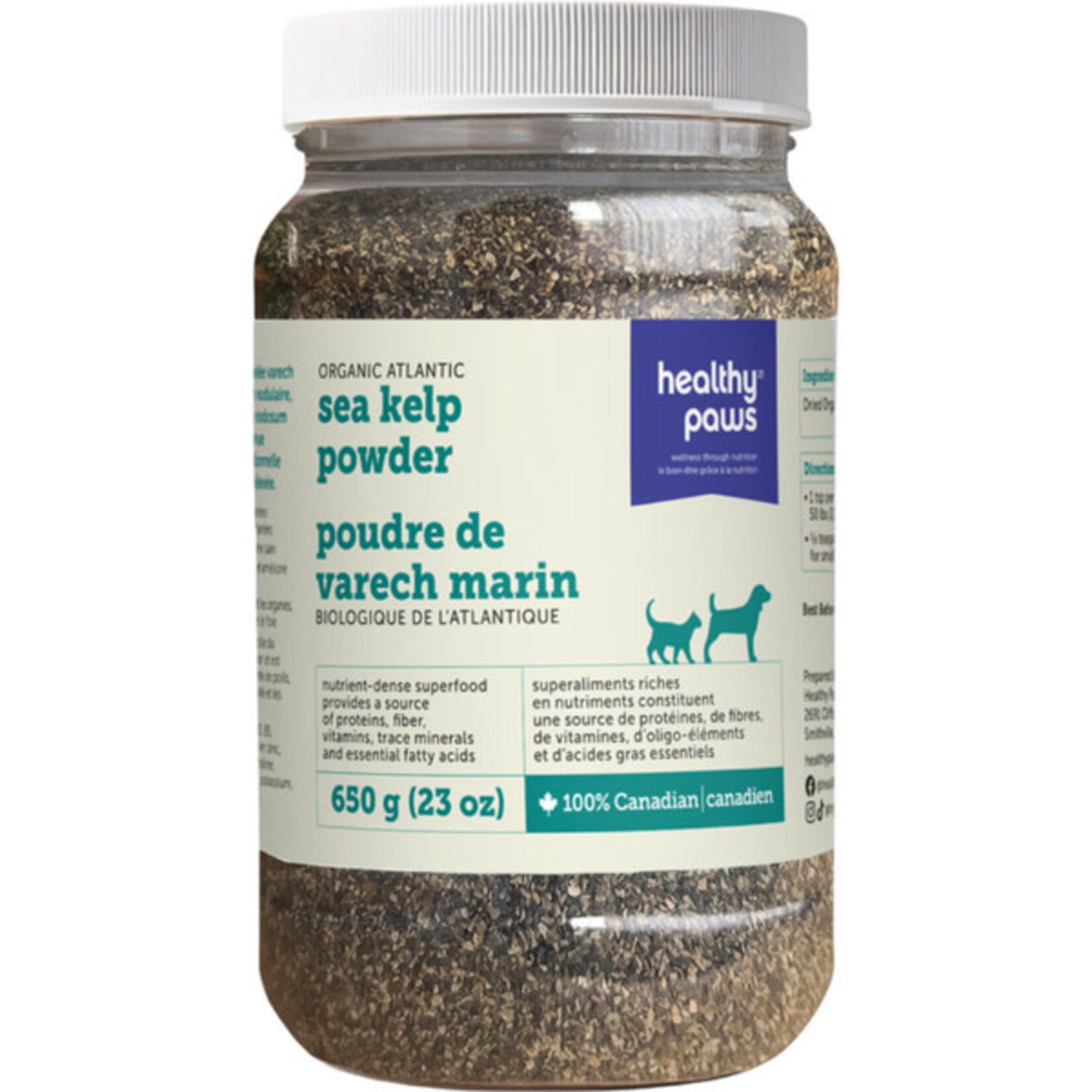 Healthy Paws Organic Atlantic Ground Sea Kelp Powder 650g (23 OZ)