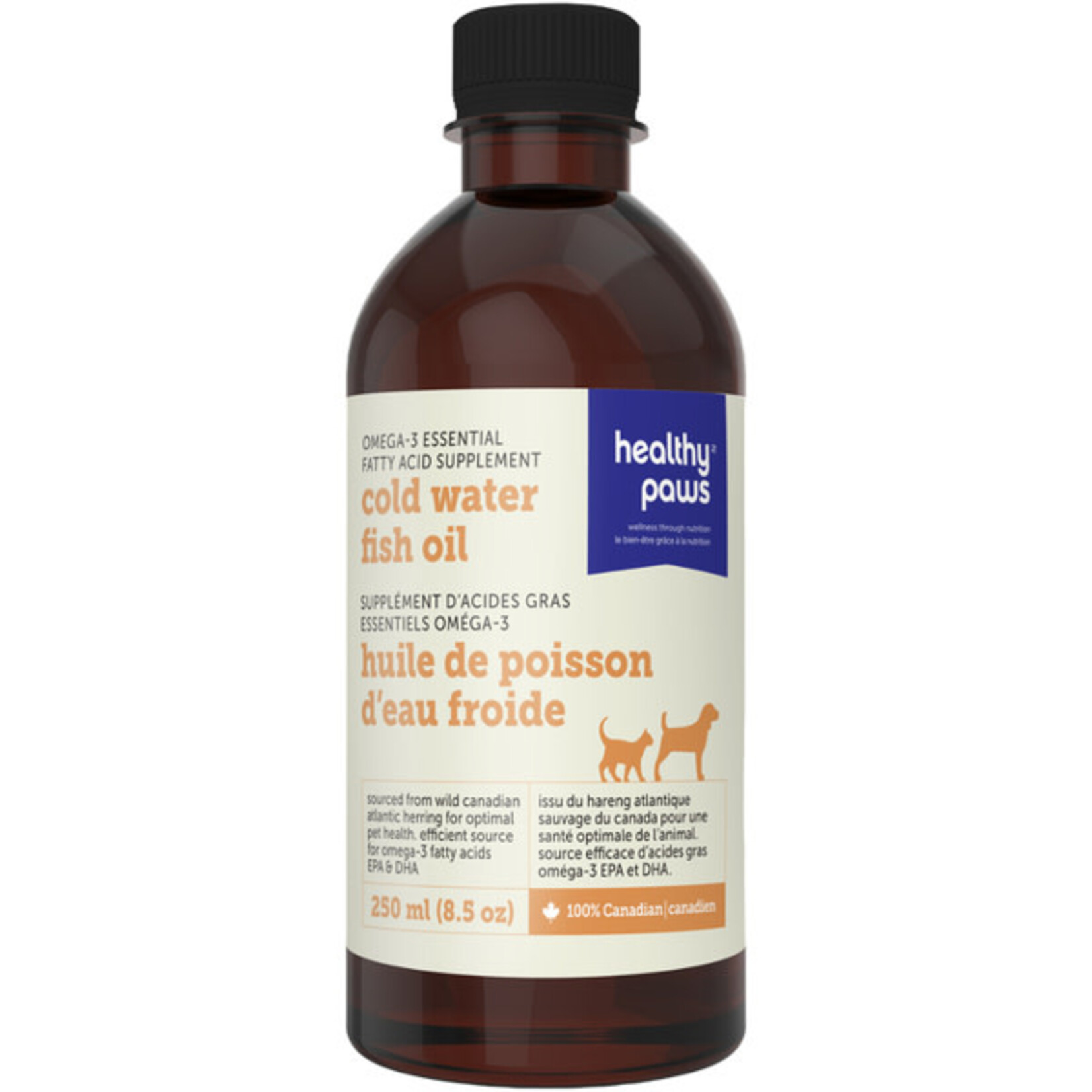 Healthy Paws Omega 3 Cold Water Fish Oil 250ml (8.5 OZ)