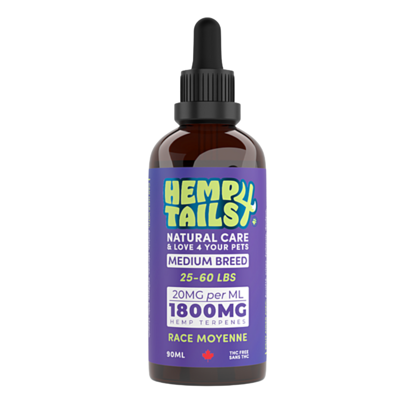 Hemp 4 Tails Hemp 4 Tails Hemp Seed Oil Medium Breed 1800MG (90ML)