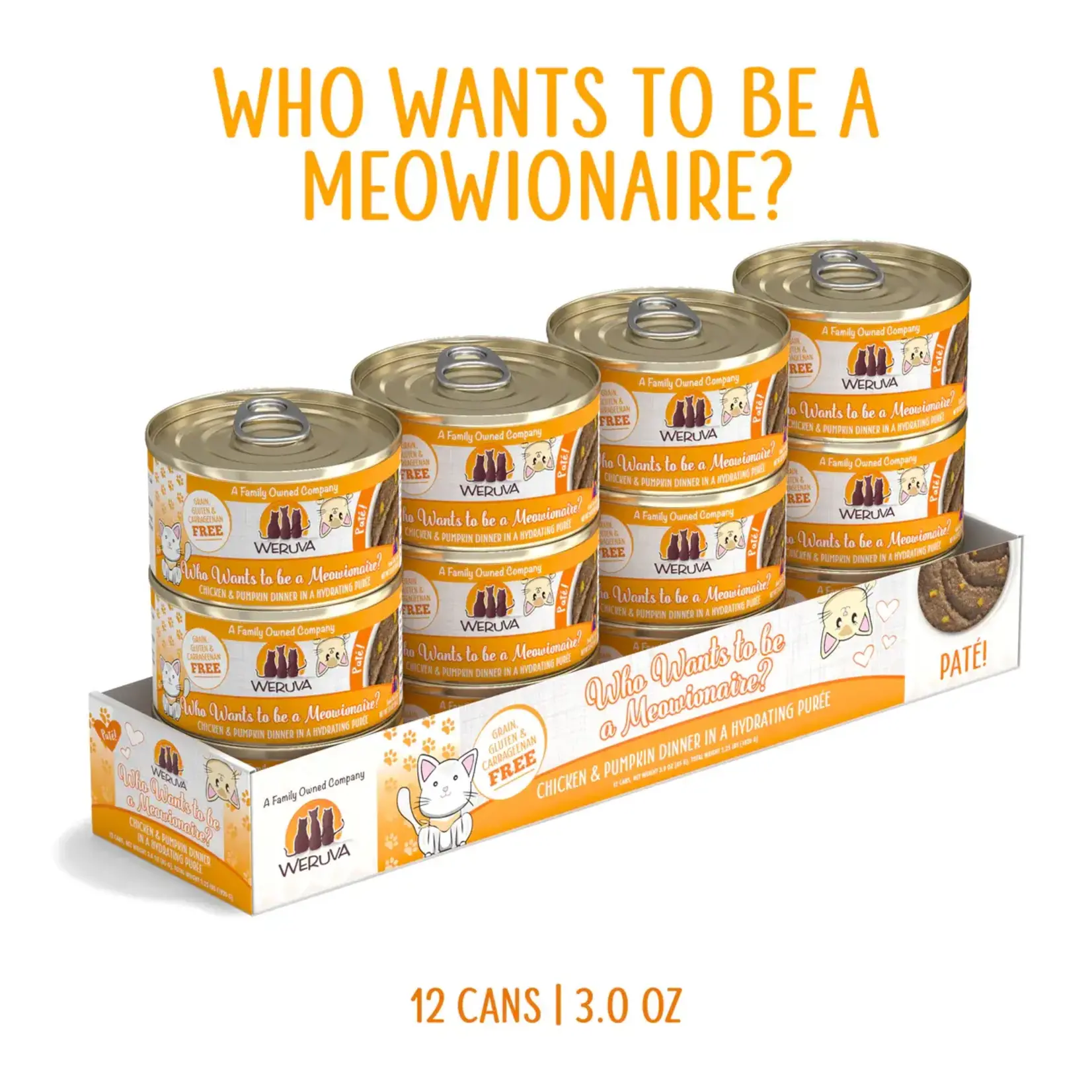 Weruva Weruva Cat Pate Chicken + Pumpkin Dinner who wants to be a meowionaire 12 /3OZ