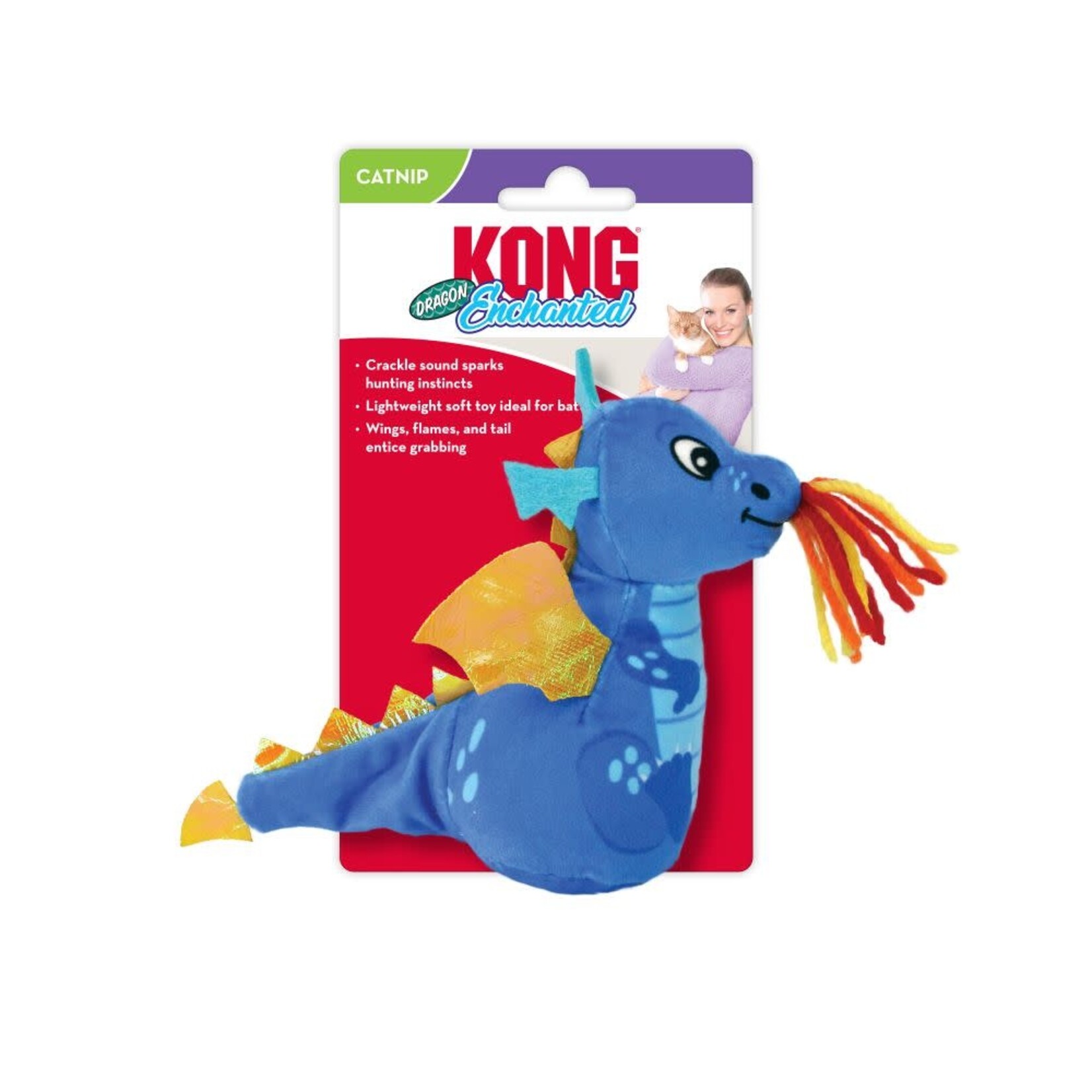 Kong Kong Enchanted Dragon Cat Toy With Catnip