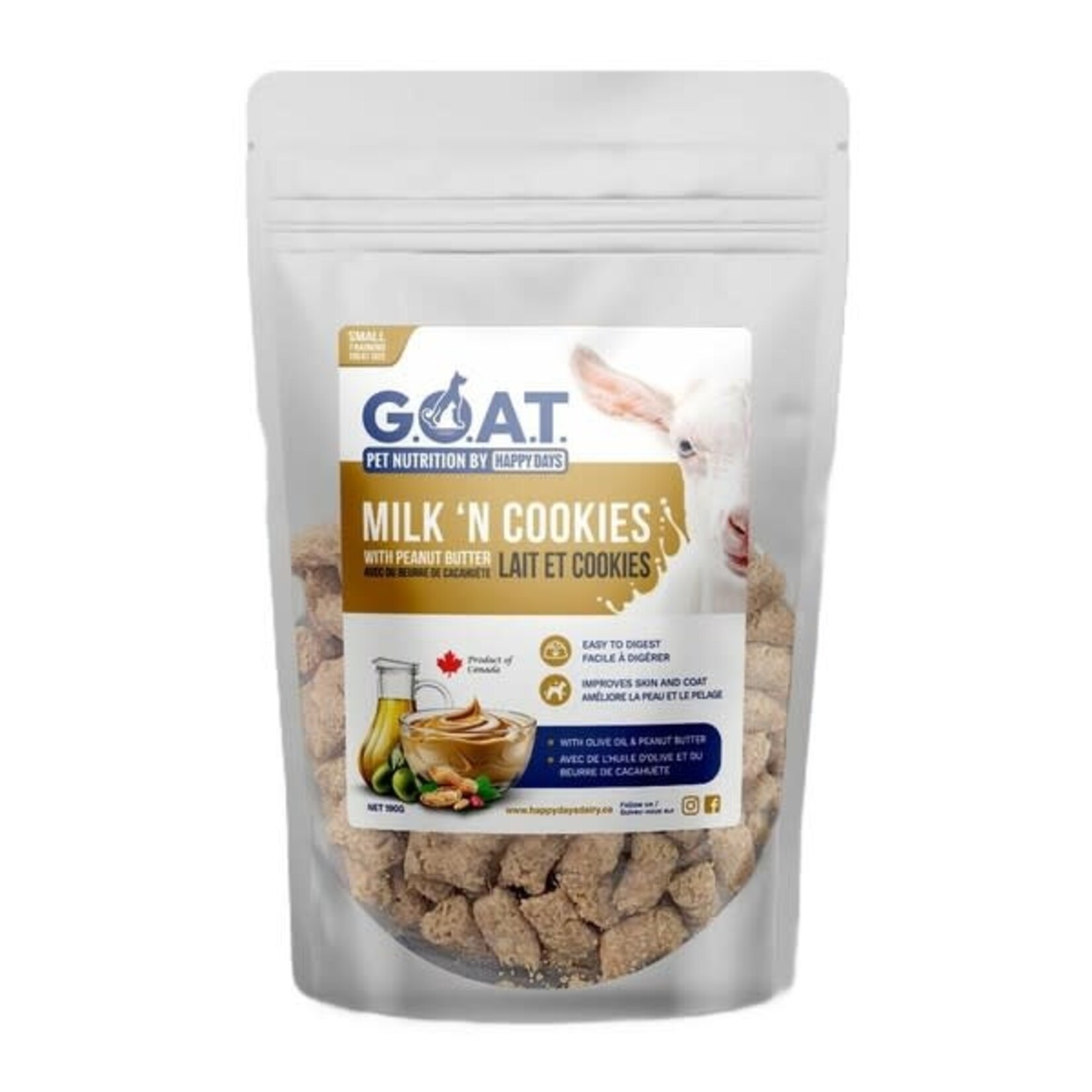 Happy Days Happy Days Milk'N Cookies With Peanut Butter Training Treats 190G