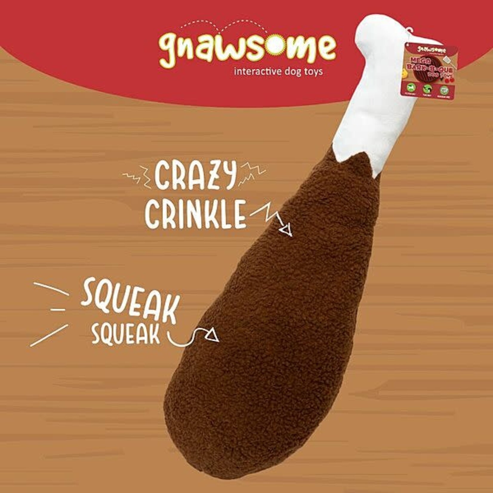 BBQ Plush Mega Drumstick Dog Toy