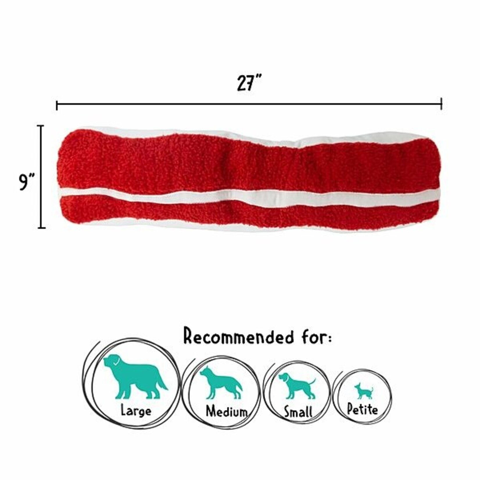 BBQ Plush Mega Bacon Dog Toy