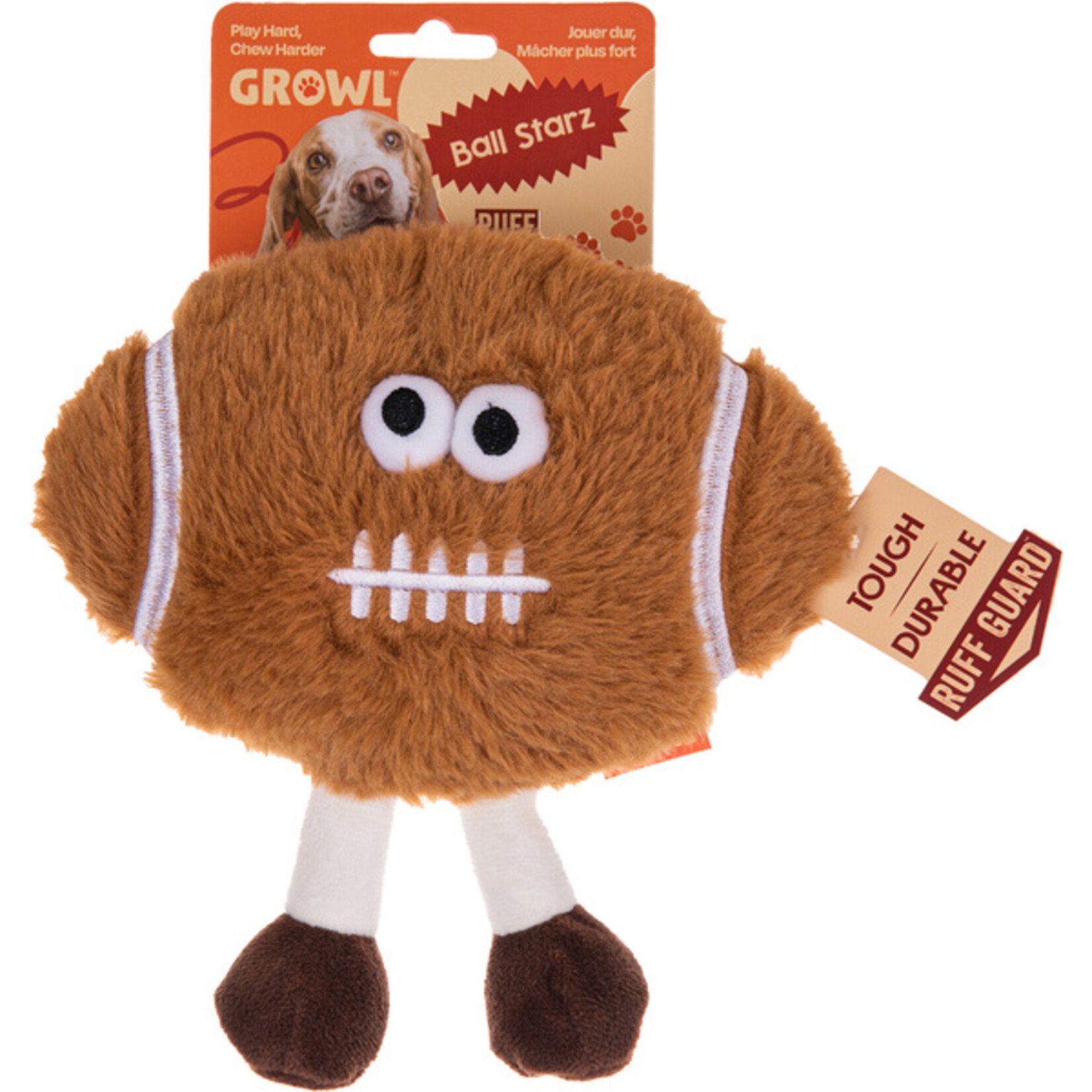 Growl Ball Starz Football dog Toy