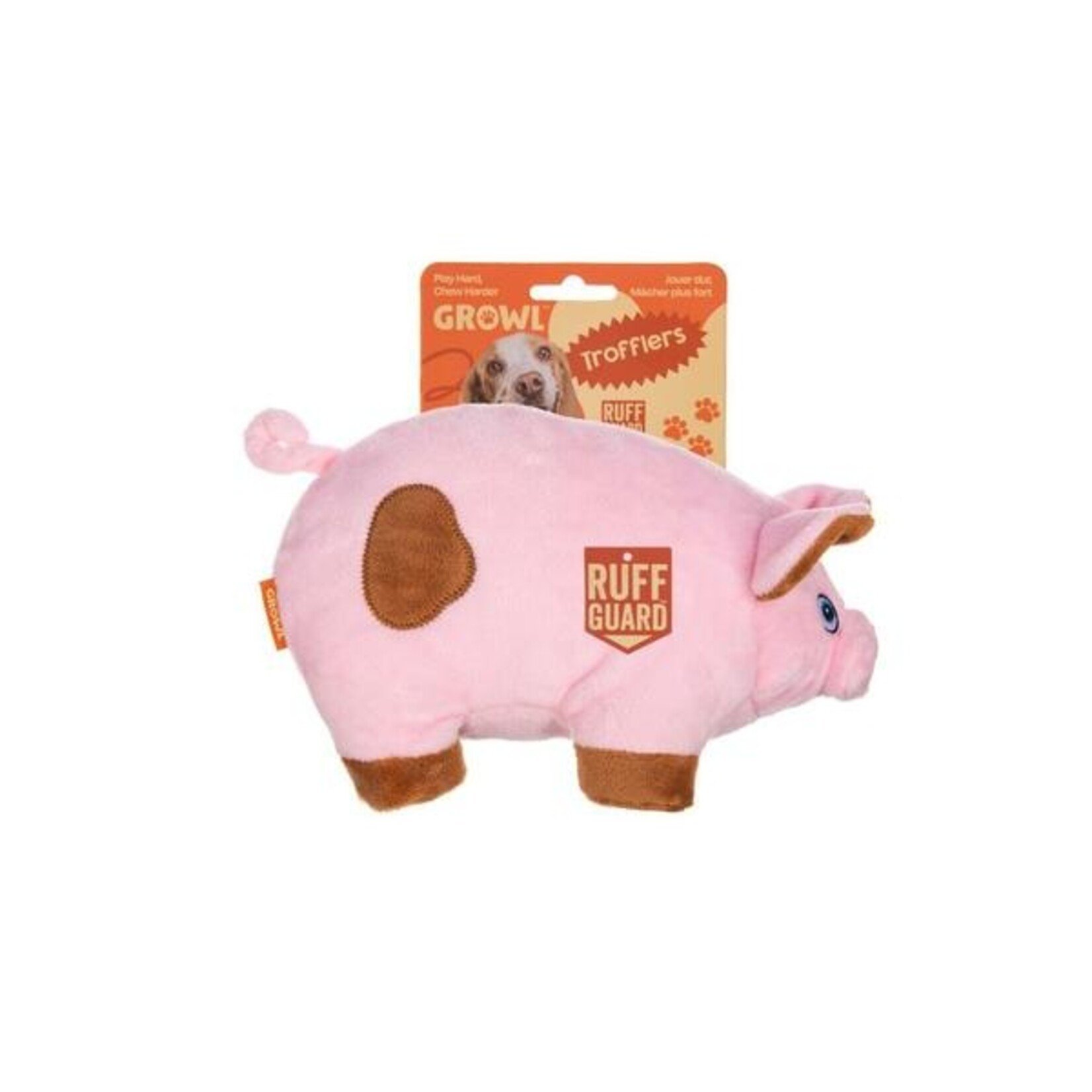 Growl Trofflers Pig Pink dog Toy