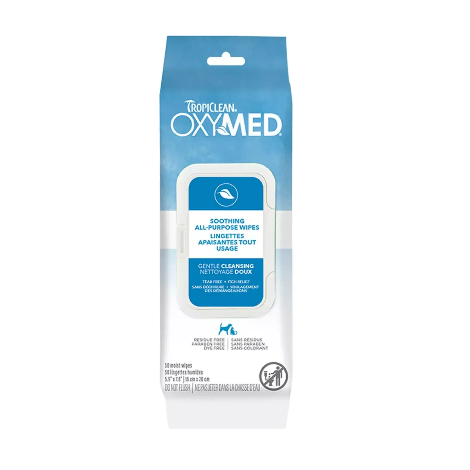 OxyMed TropiClean OxyMed Soothing Relief Wipes Dog & Cat (50pk )