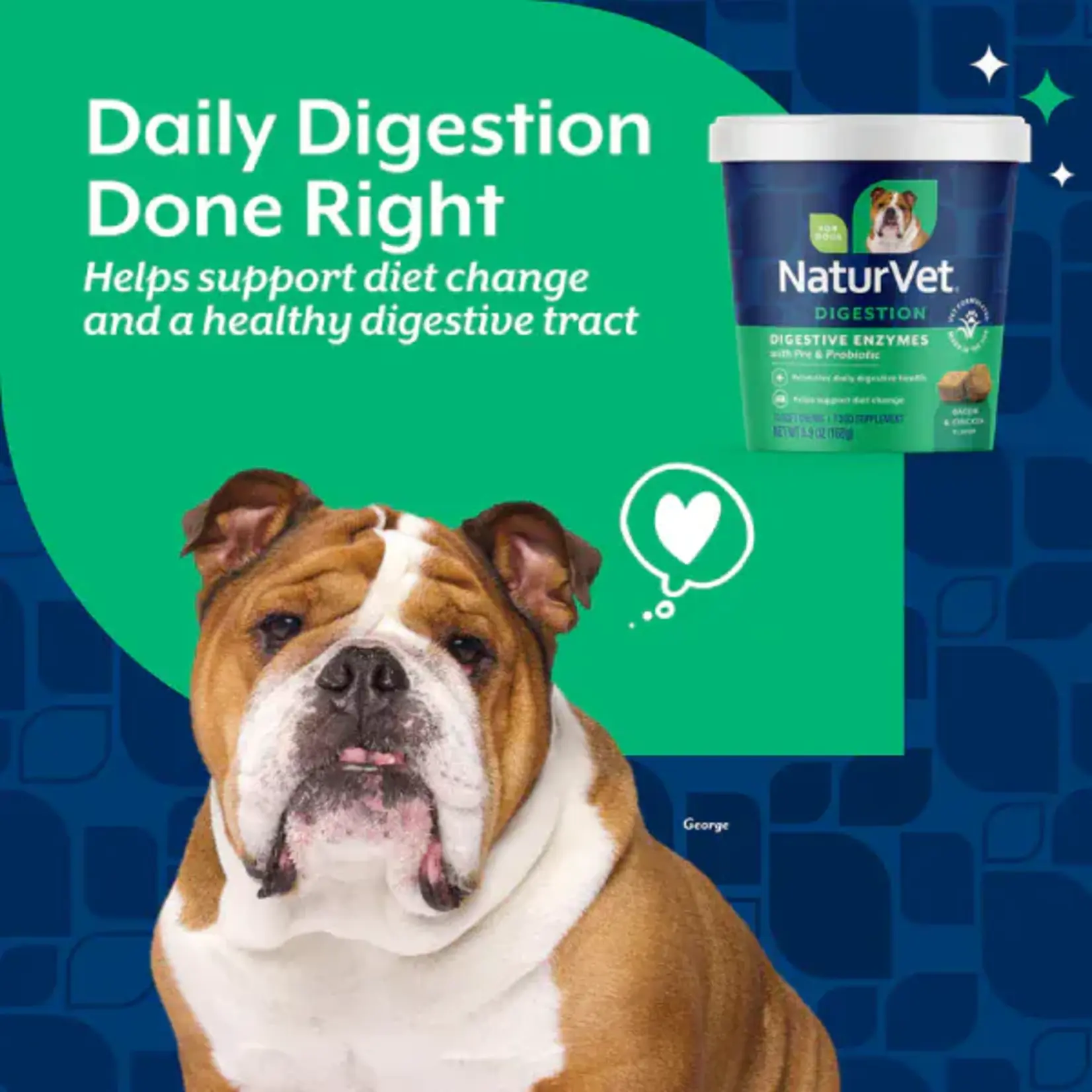 Naturvet Digestive Enzyme & Probiotic 70 Soft Chews for dog