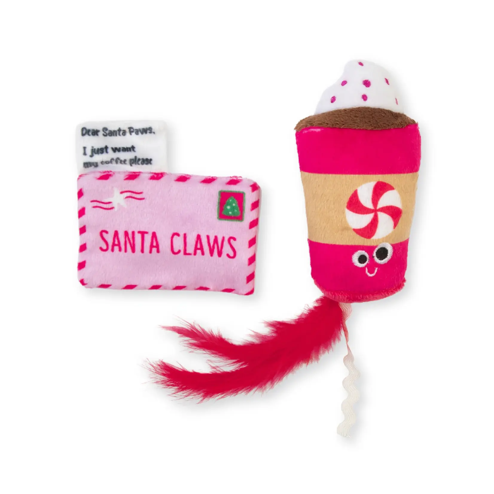 Mad Cat Christmas morning Pepurrmint Latte Cat Toy 2pk