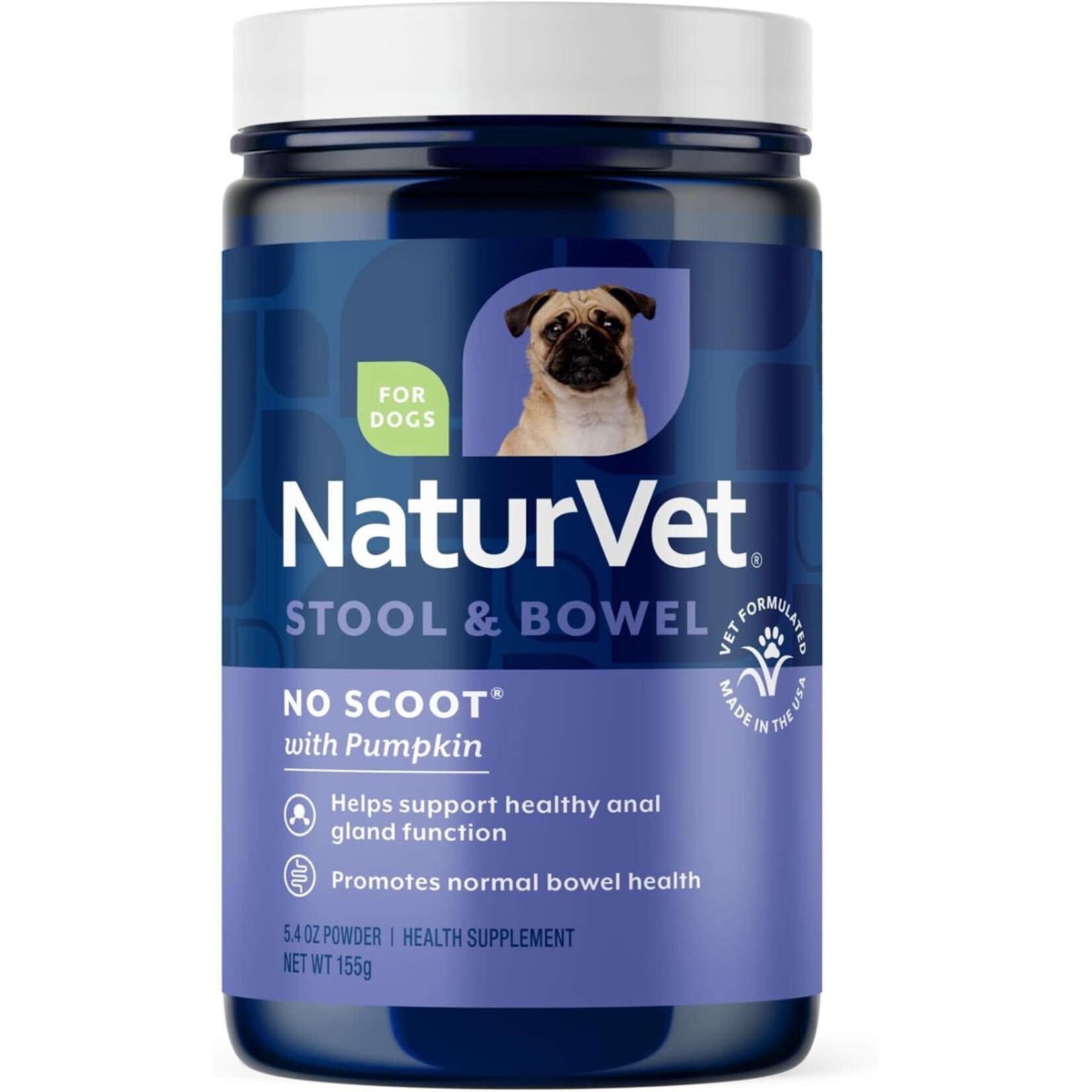 NaturVet Stool & Bowel No Scoot With Pumpkin Supplement Powder (155g)
