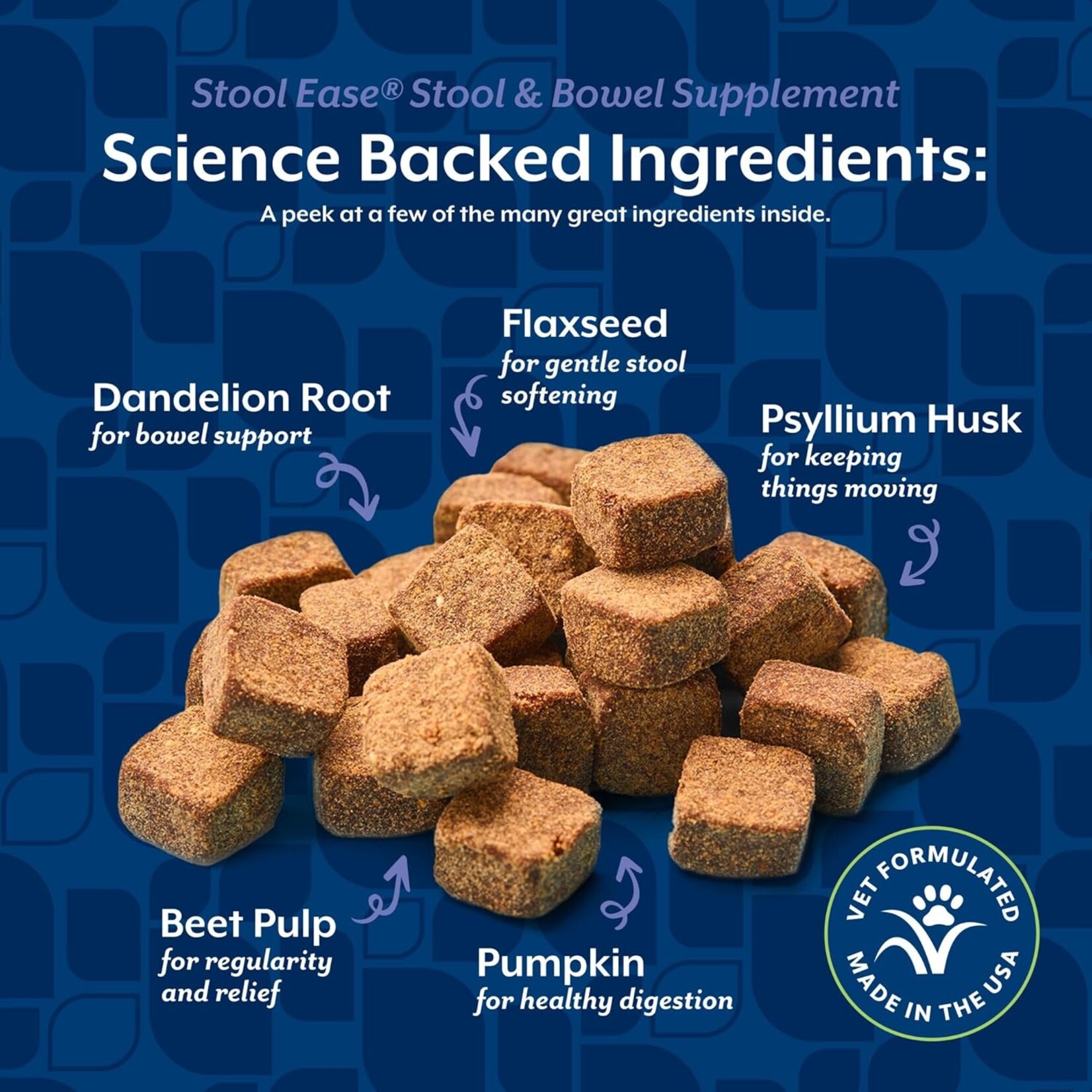 NaturVet Stool & Bowel Scoot Ease With Pumpkin (40 soft chews) bacon & chicken flavor