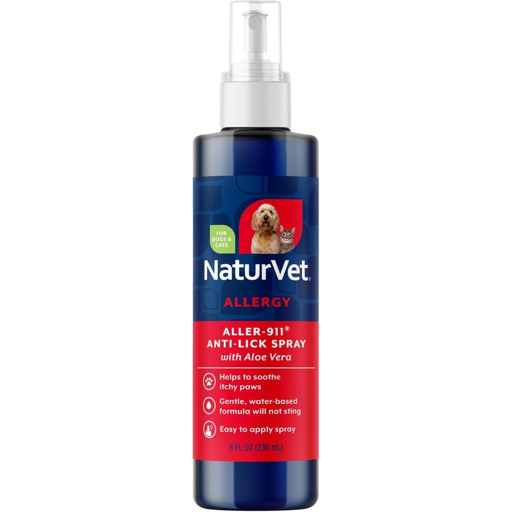 NaturVet Aller - 911 Anti Lick Allergy Aid Paw Spray 8oz