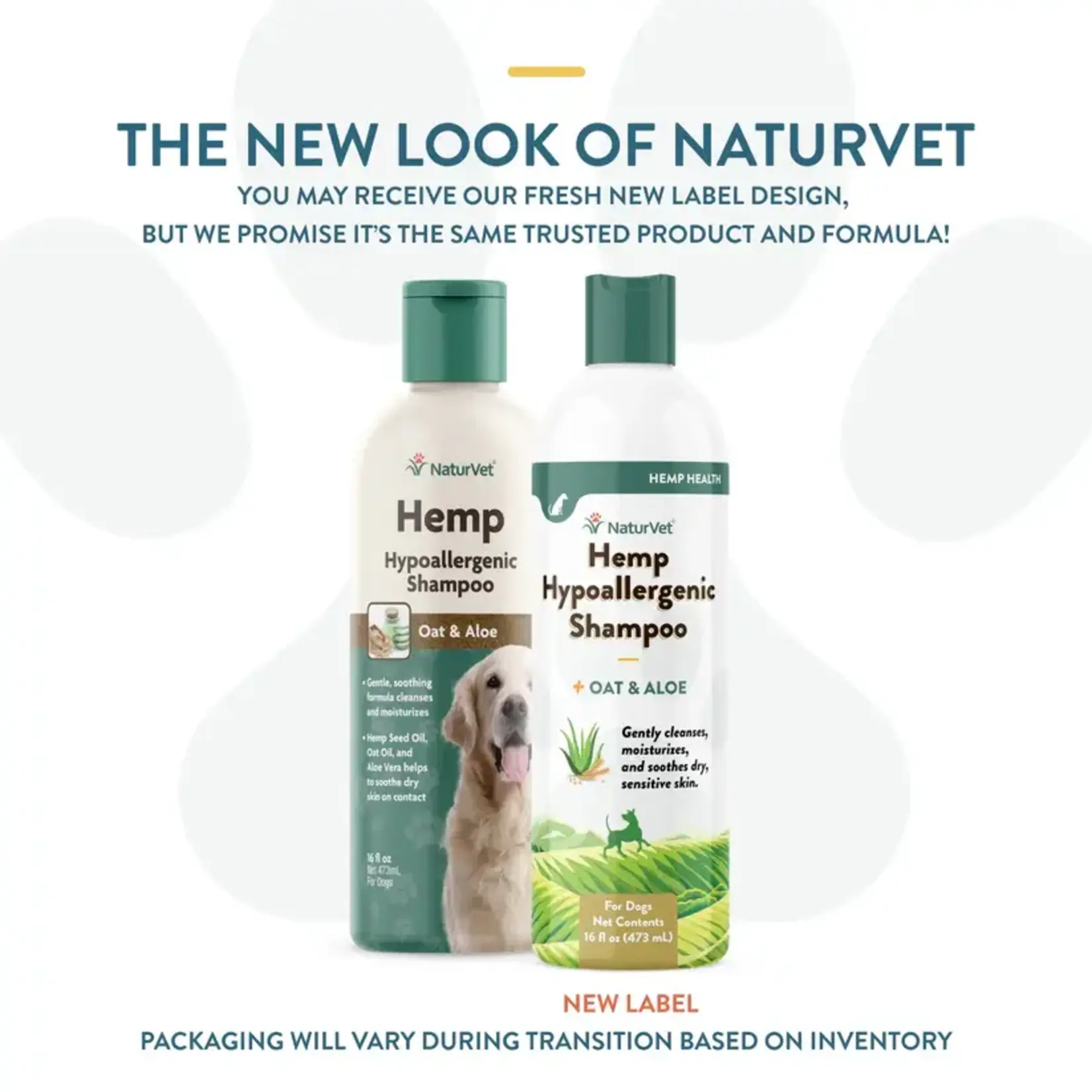 NaturVet Hypoallergenic Oat & Aloe Shampoo 16 OZ