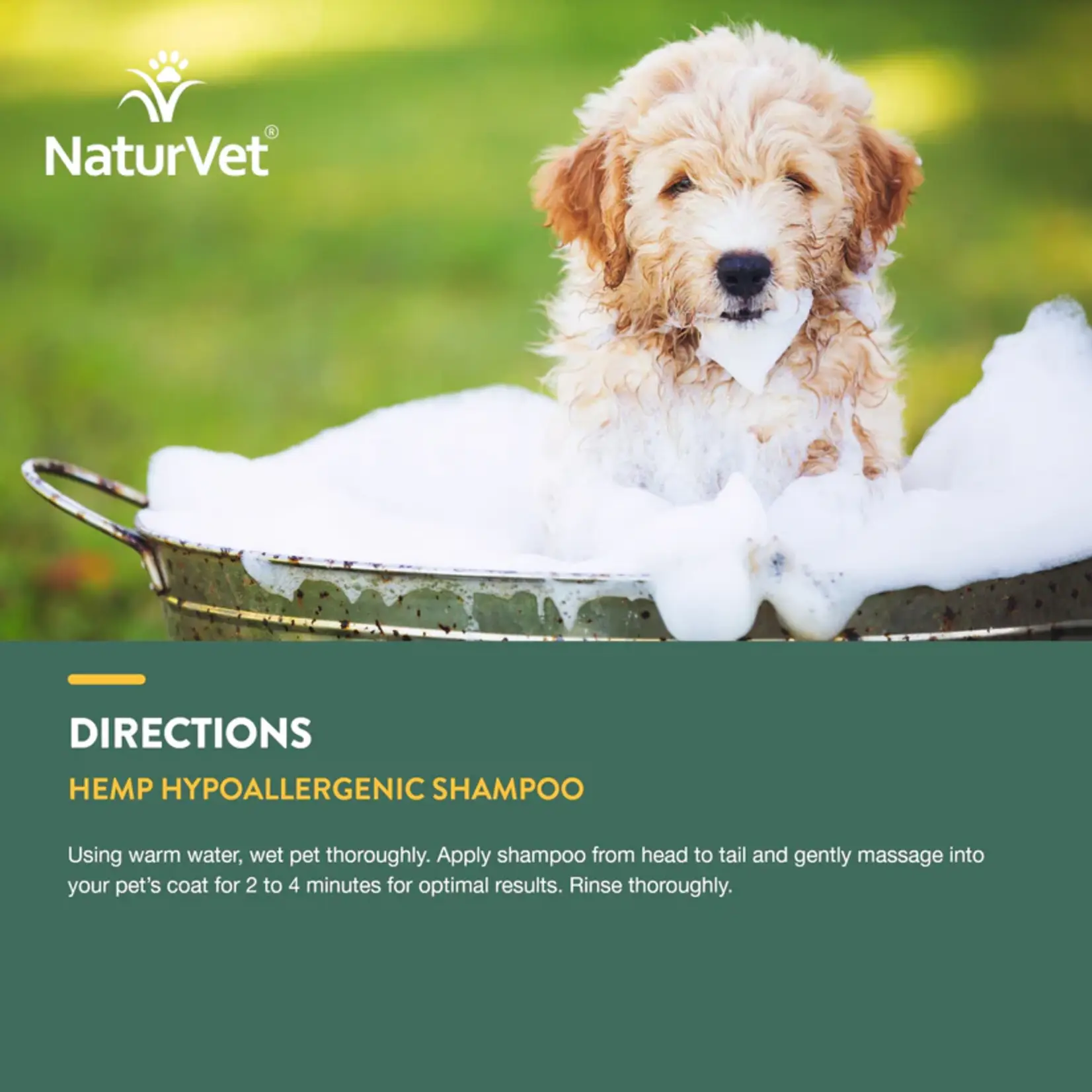 NaturVet Hypoallergenic Oat & Aloe Shampoo 16 OZ