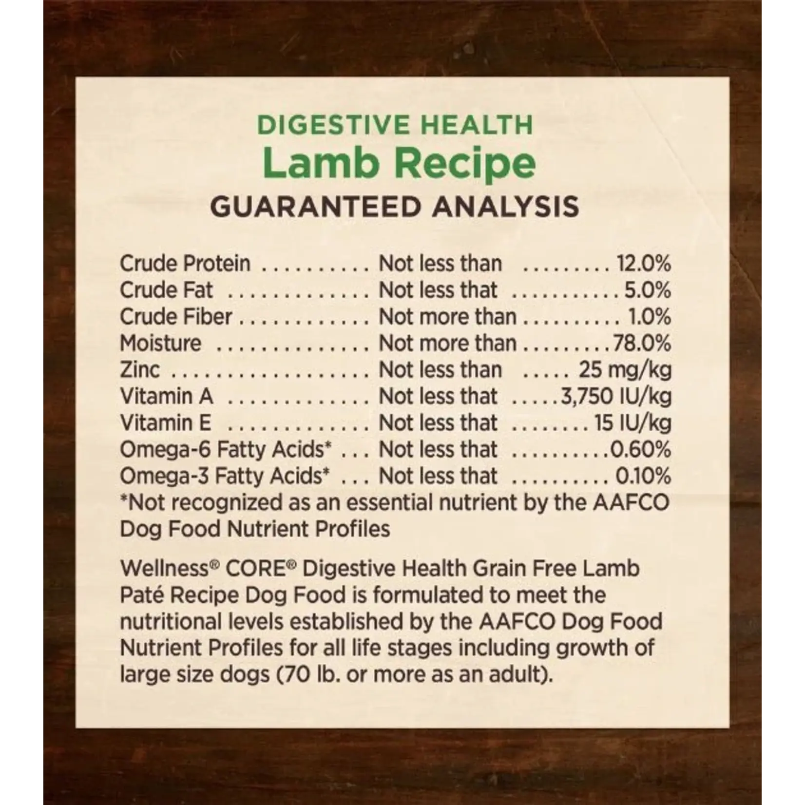 Wellness Core Digestive Health Grain Free Lamb Dog Wet Food Pate 13.2 OZ