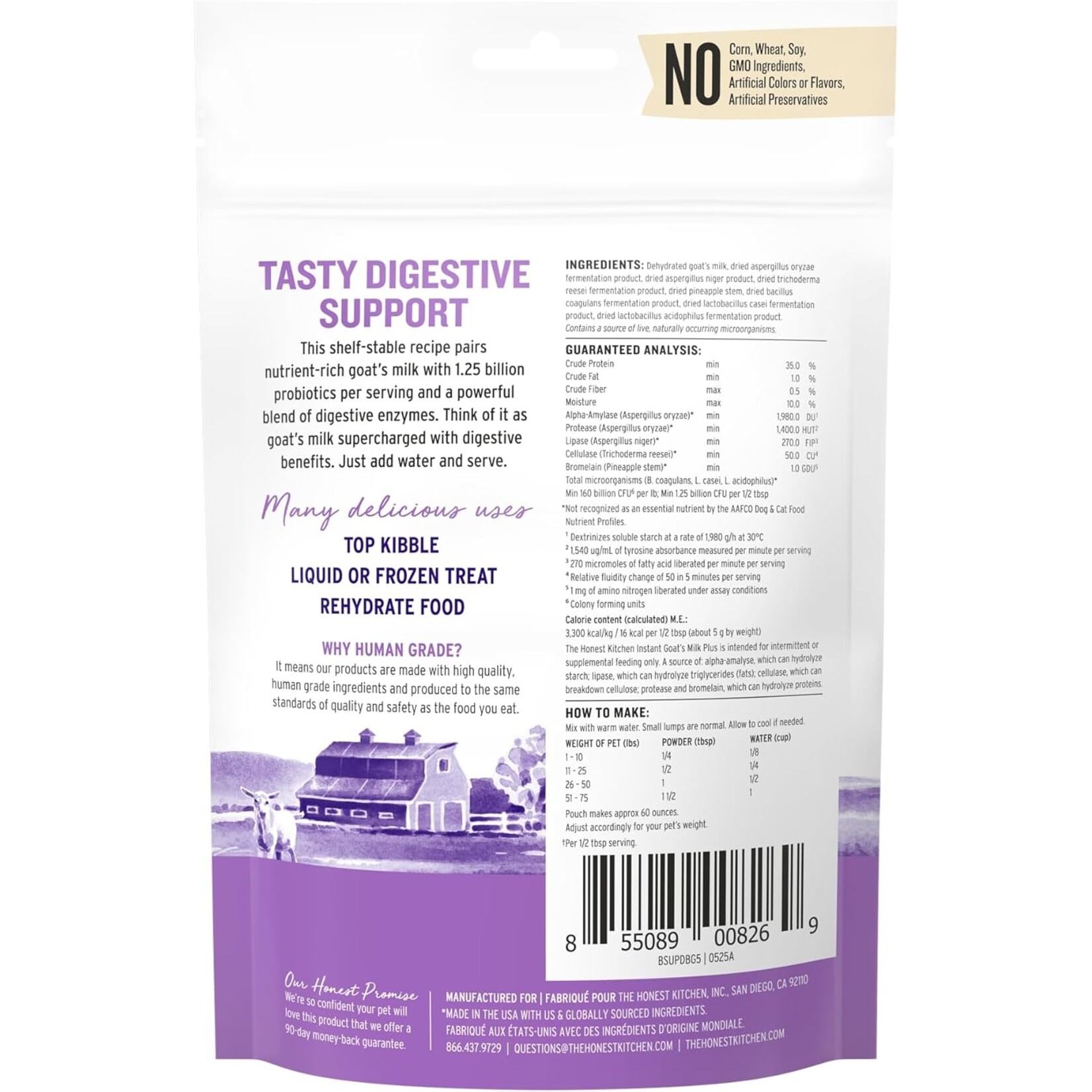 The honest kitchen Honest Kitchen Goat Milk daily probiotics booster 5.2 oz