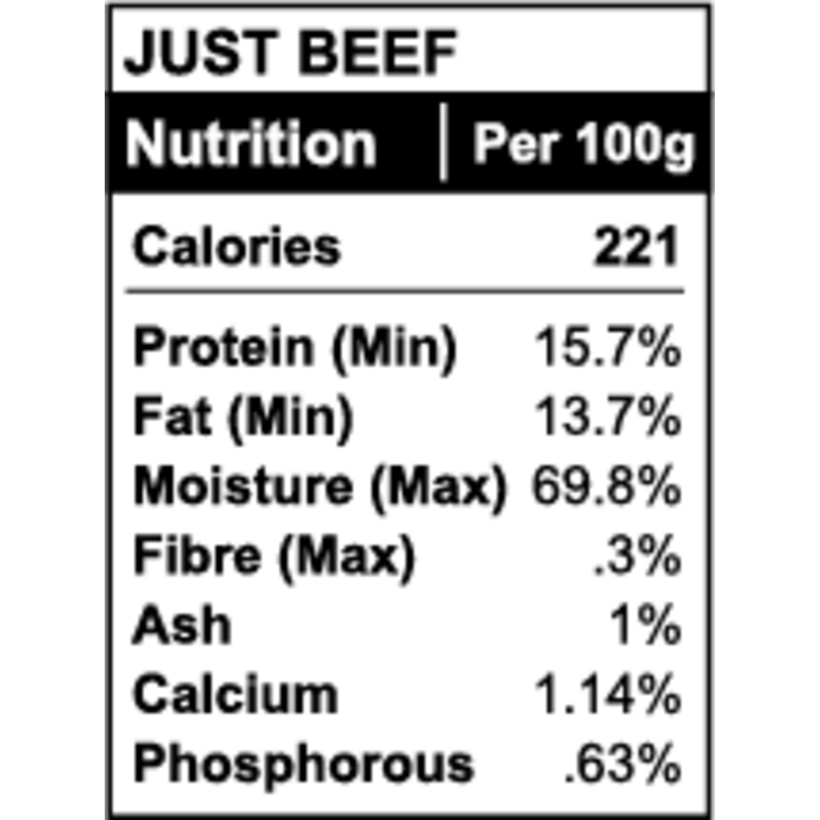 K9 Complete Frozen Just Beef Meat & Bone Formula20lb