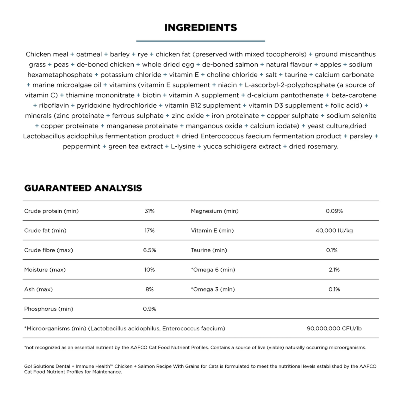 go! solutions Go! Dental & Immune Health Chicken & Salmon Recipe for cats