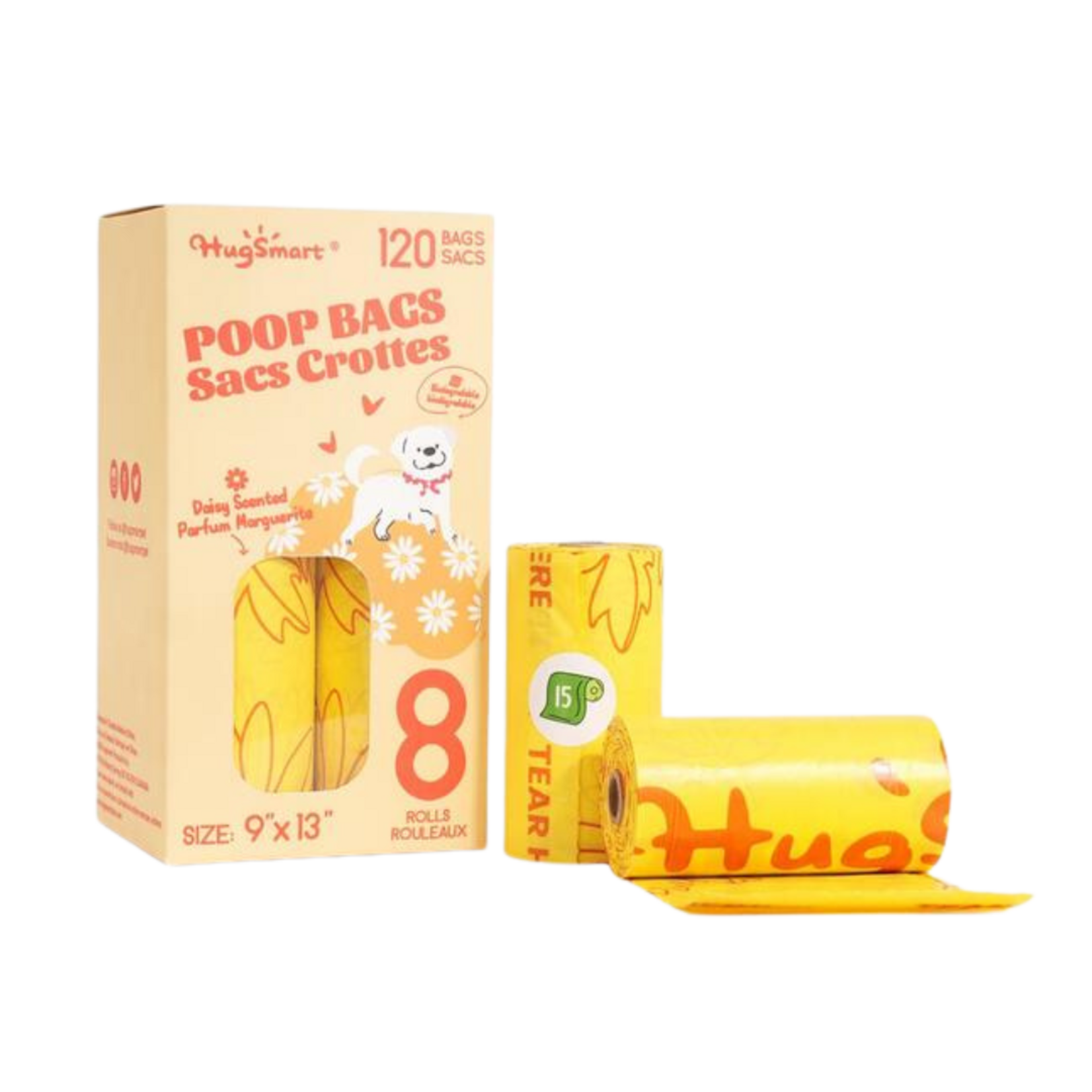 HugSmart Poop Bags Daisy 8pk