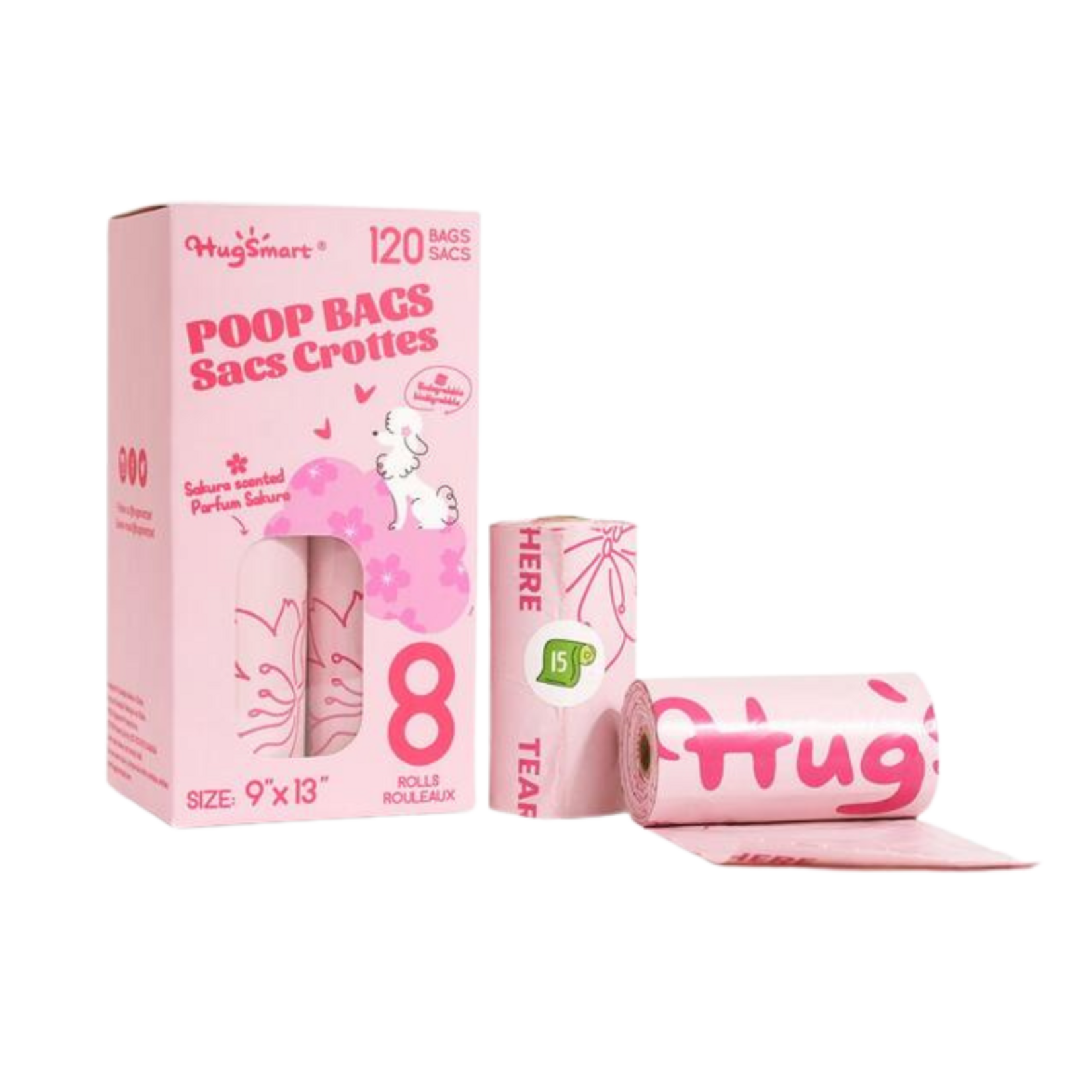 HugSmart Poop Bags Sakura 8pk