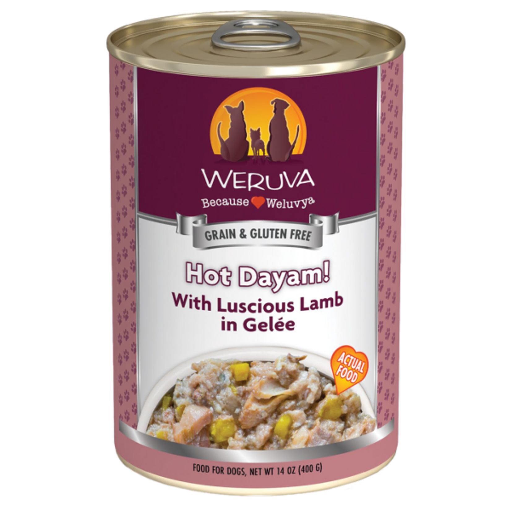 Weruva Weruva Dog can Hot Dayam with lamb in gelee 14oz (400g)