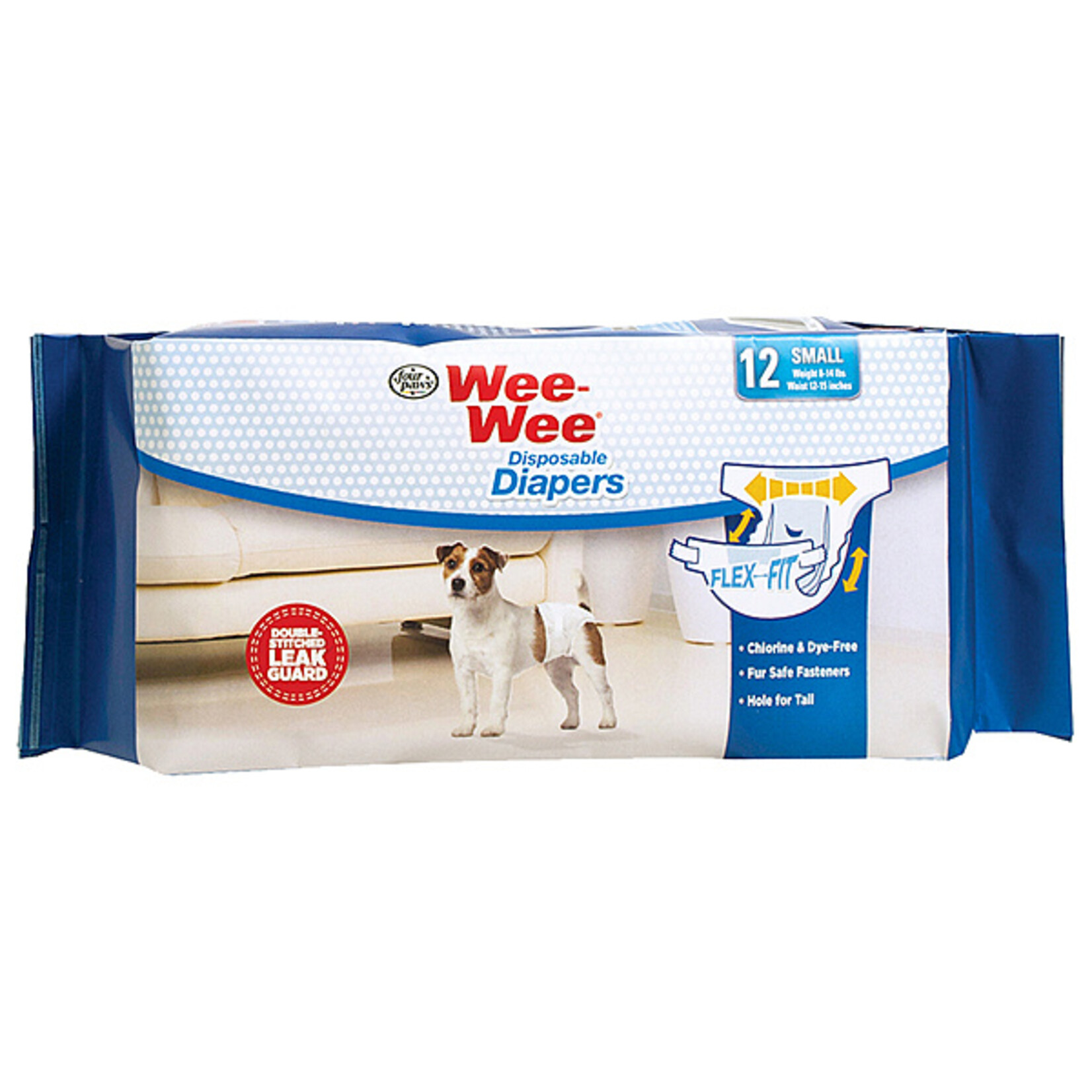 Wee - Wee Wee - Wee Disposable Diapers Foam Fit Tail Hole Small 12pk