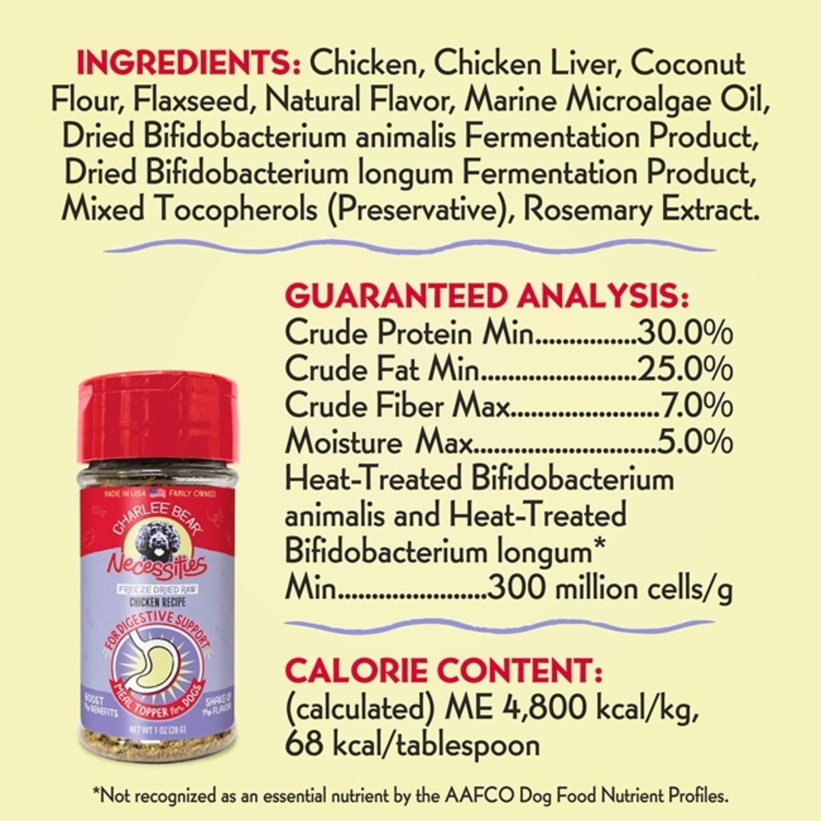 Charlee Bear Charlee Bear Necessities Digestive Health Support ChickenTopper 1OZ