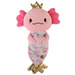 Axolotl Mermaid Plush Dog Toy With Squeaker 10in