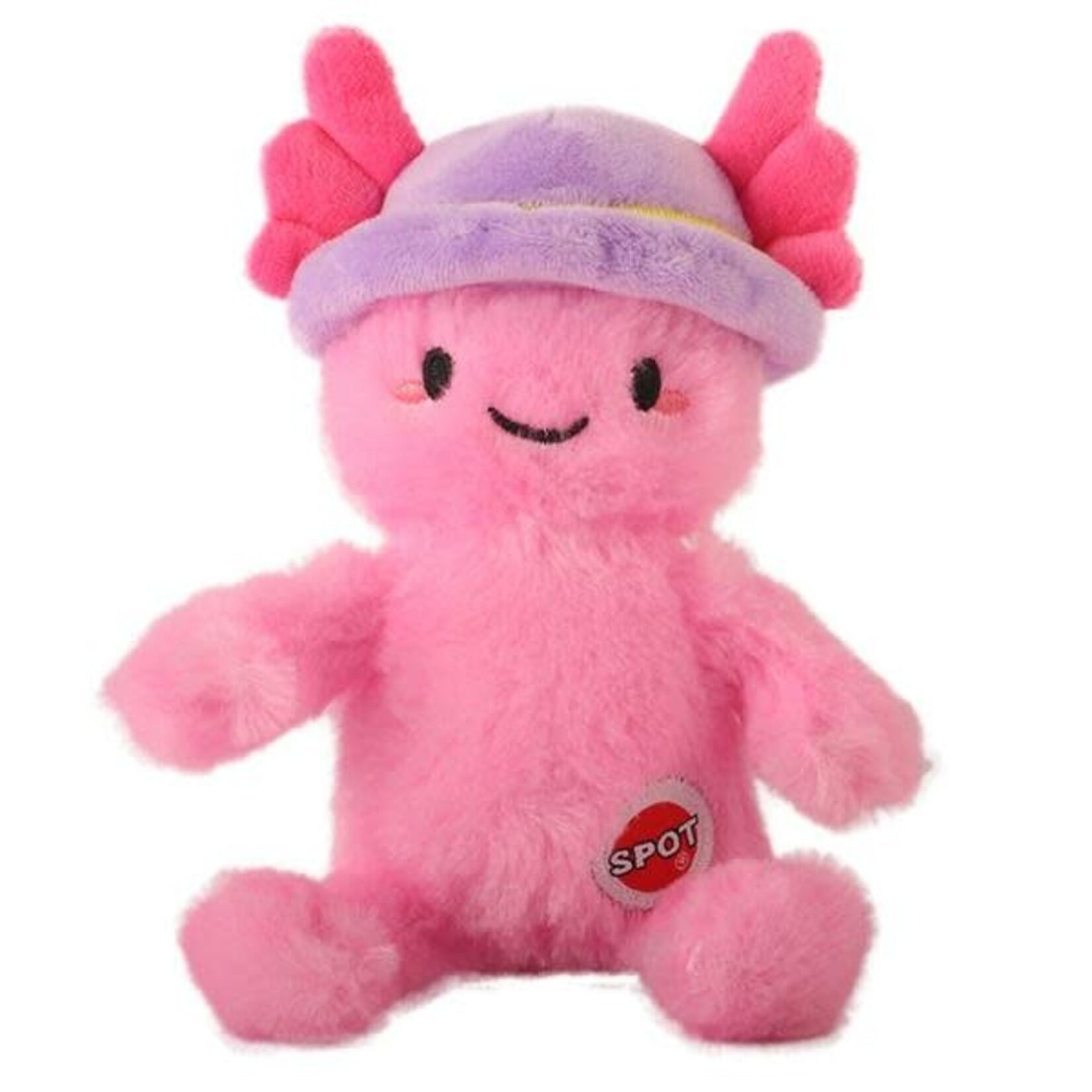 Axolotl Axolotl With Hat Plush Dog Toy With Squeaker (assorted color) 6in