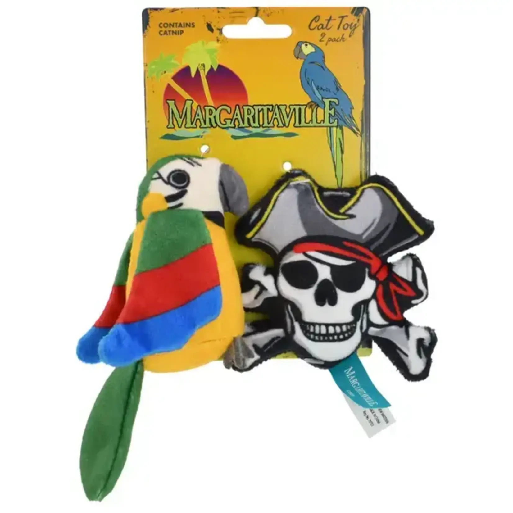 Margaritaville Cat Toy Parrot & Skull