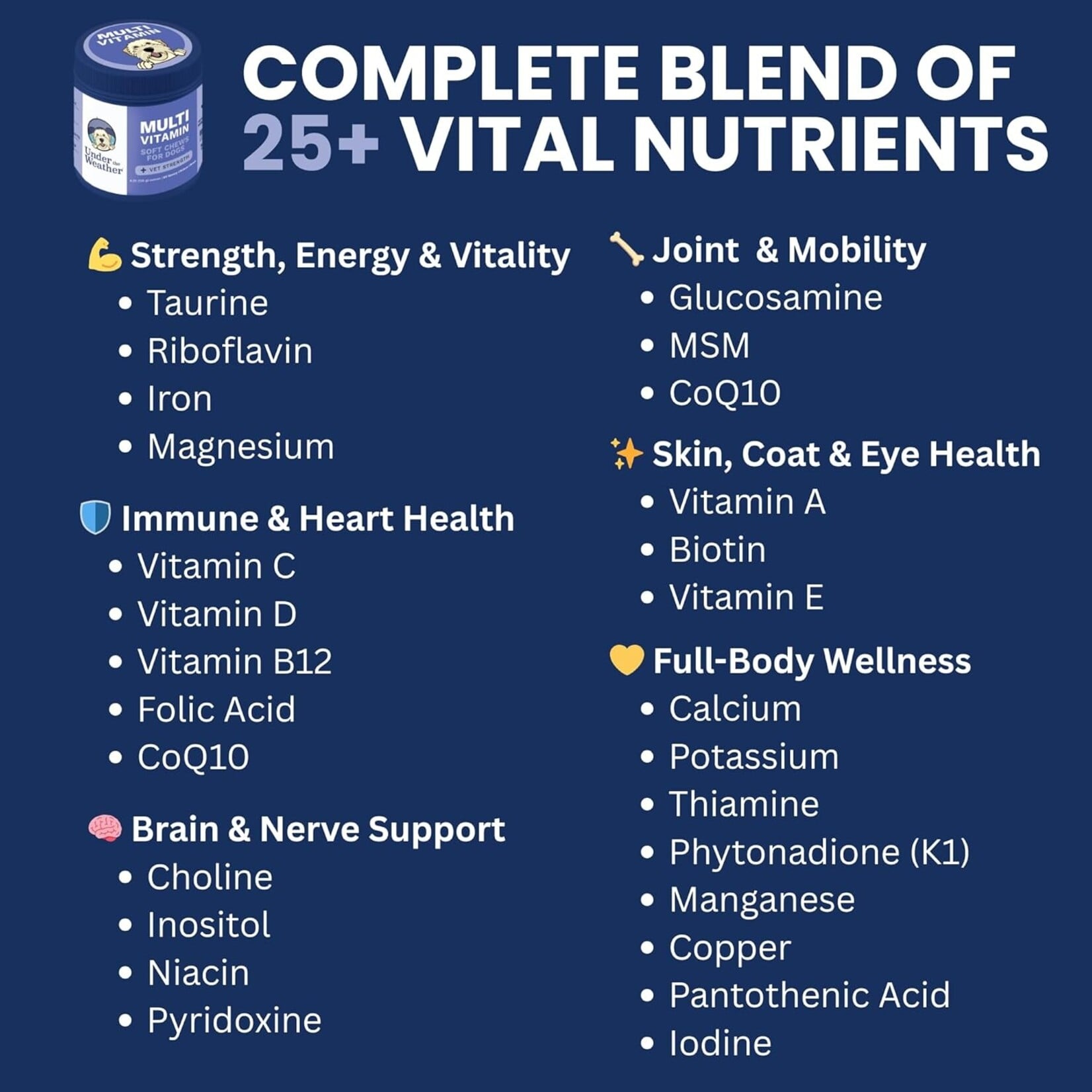 Under the Weather Multivitamin Soft Chew For Dog 60ct (120g )