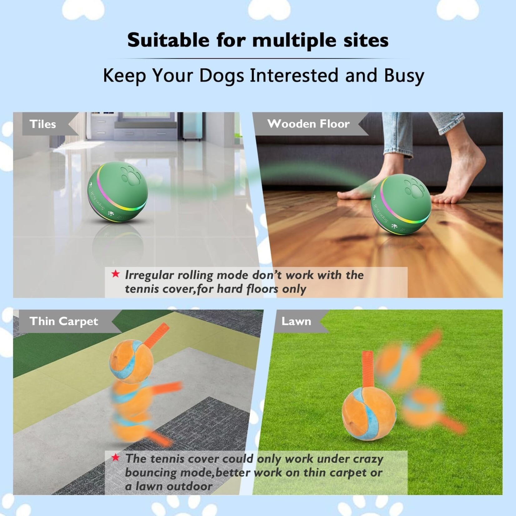 Supreball Interactive Dog Ball ( Assorted Color)
