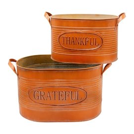 Thankful & Grateful Buckets Set of 2